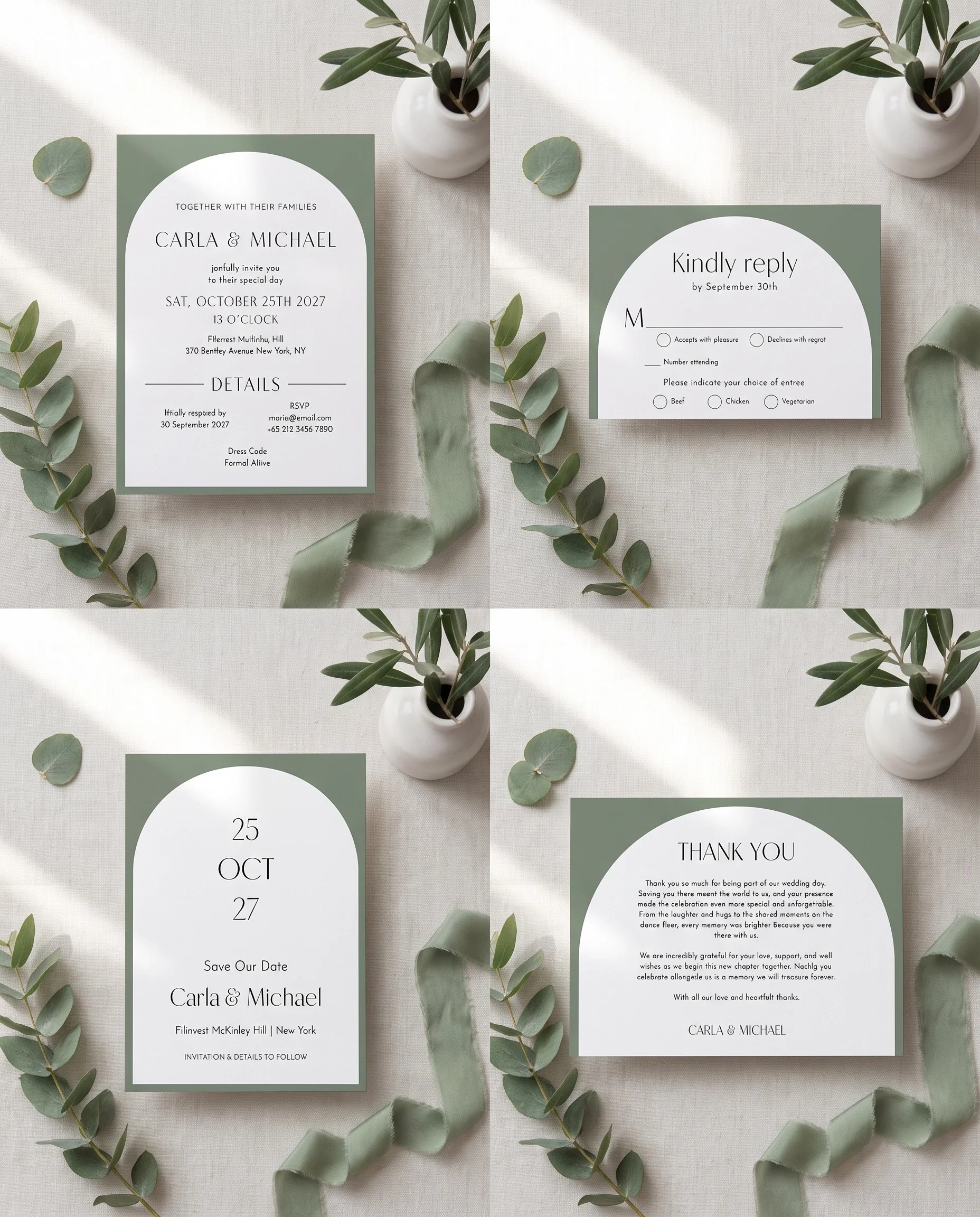 Arc Vale — Invitation Set