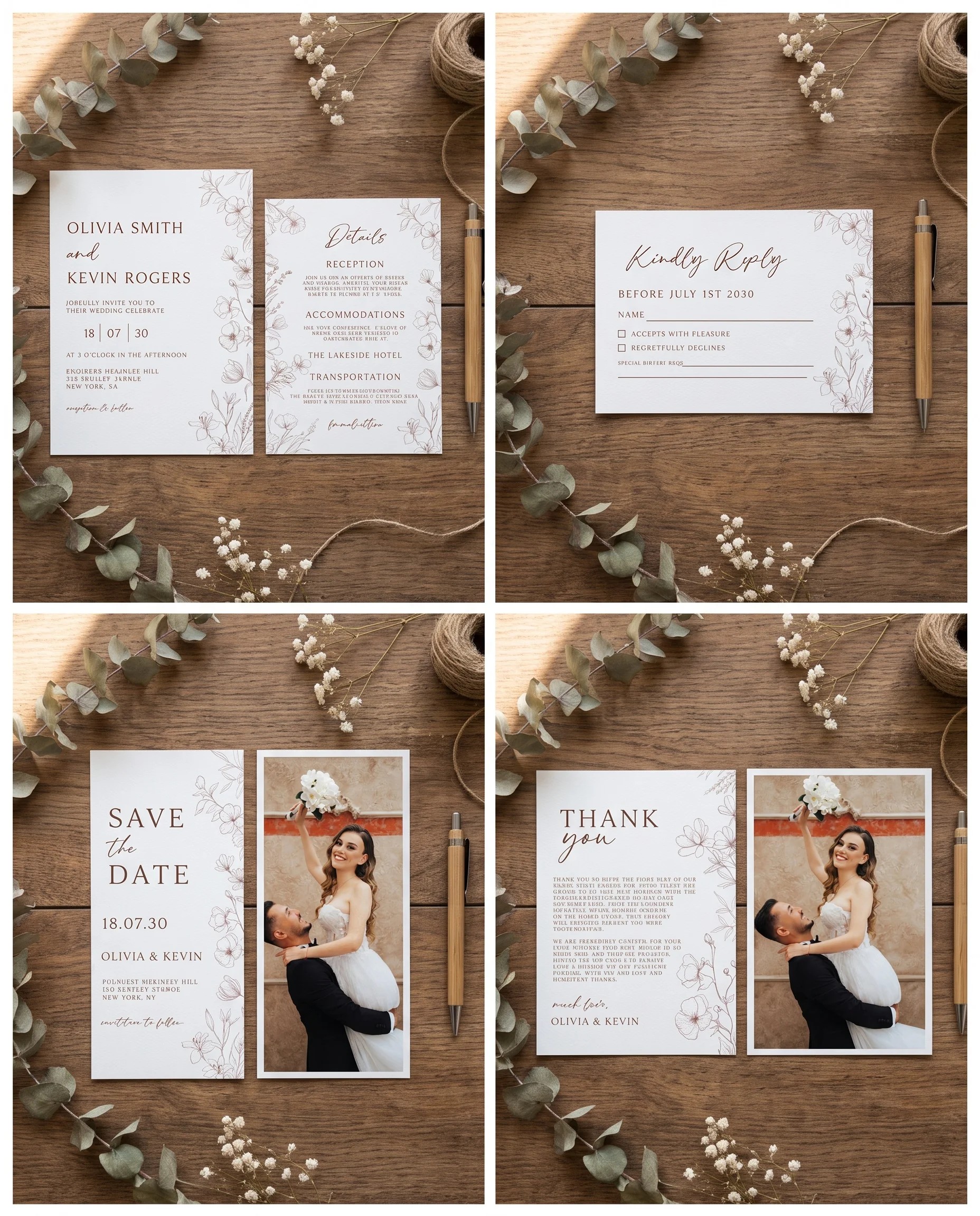 Arrow Bloom — Invitation Set
