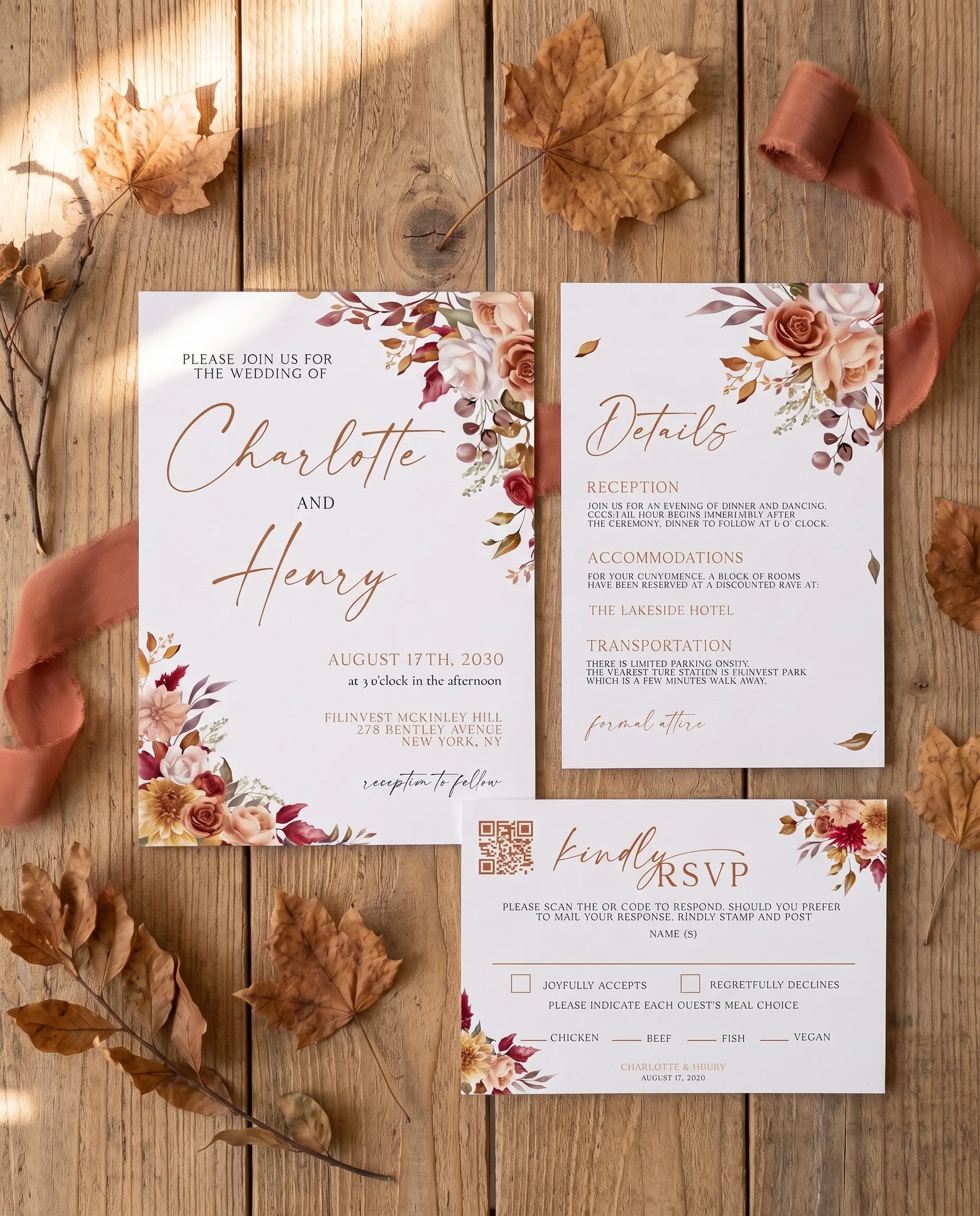 Autumn Bloom — Invitation Suite