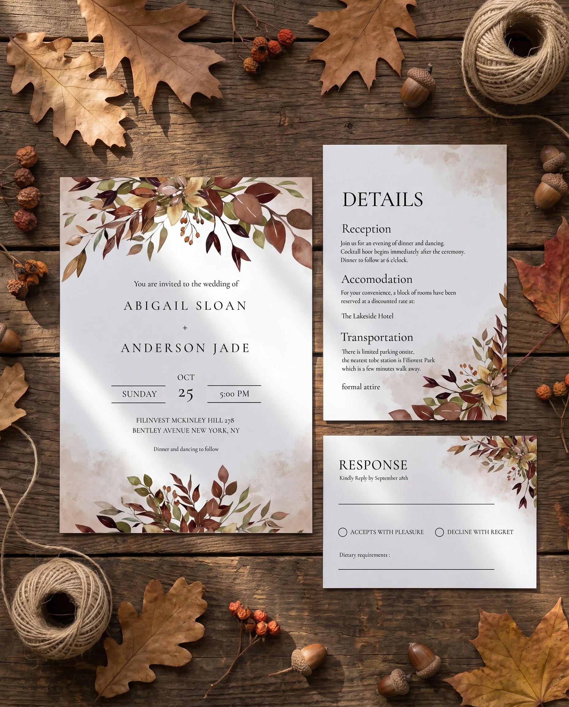 Autumn Bough — Invitation Suite