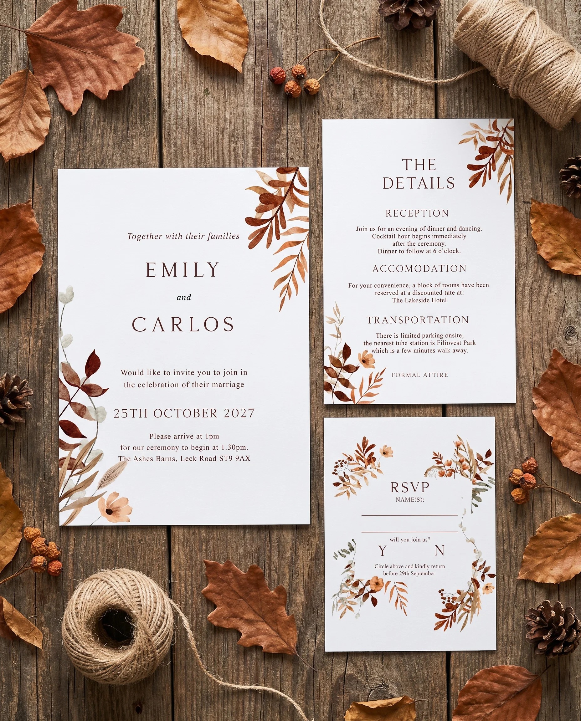 Autumn Bower — Invitation Suite