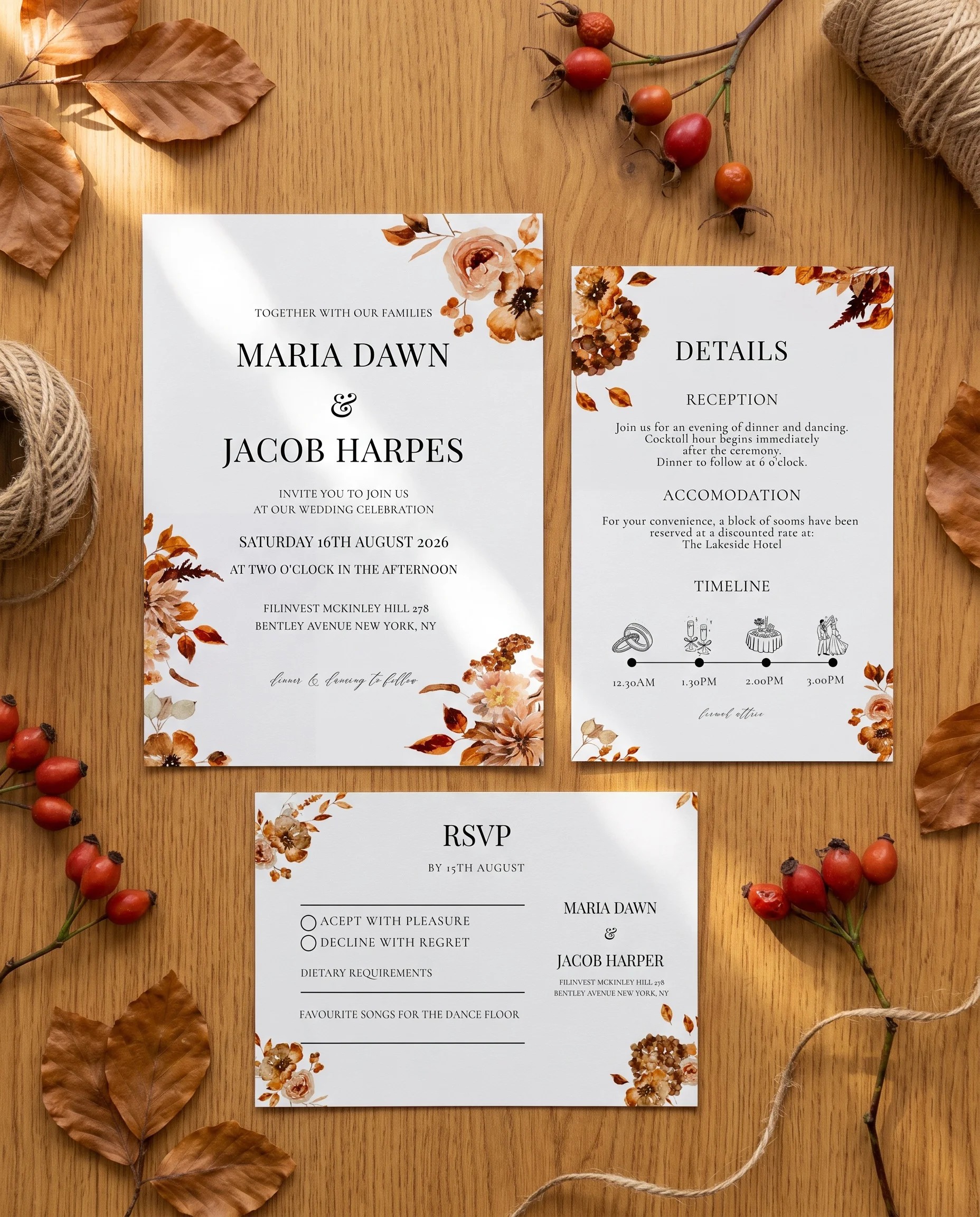 Autumn Bramble — Invitation Suite