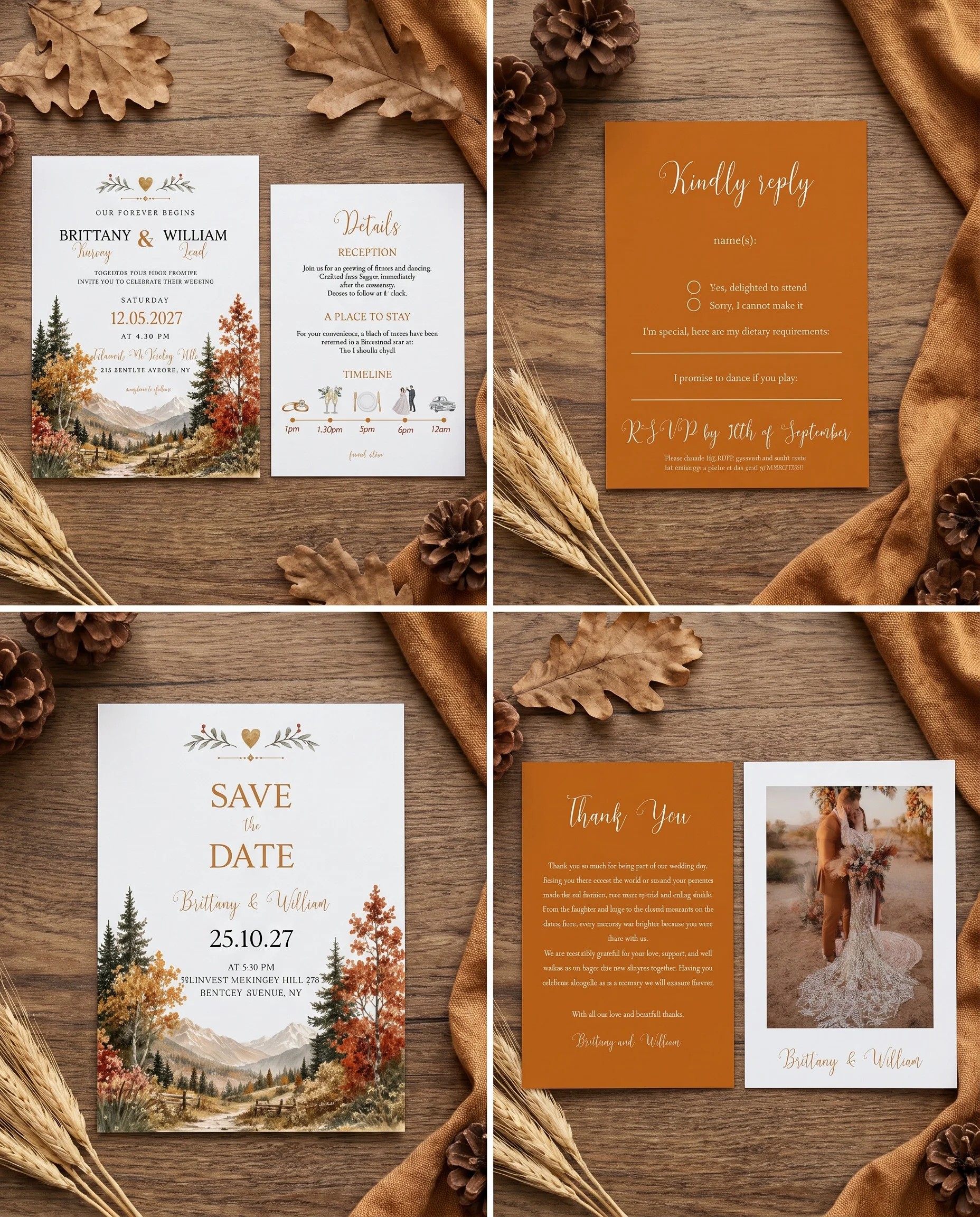 Autumn Vale — Invitation Set