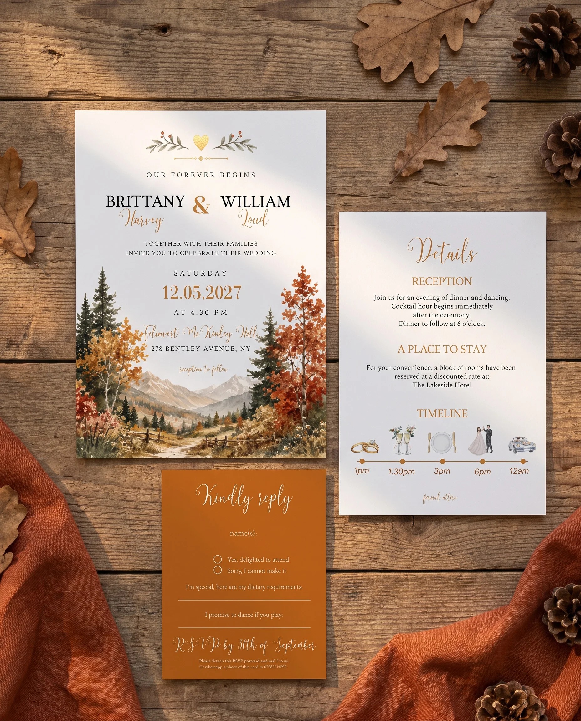 Autumn Vale — Invitation Suite