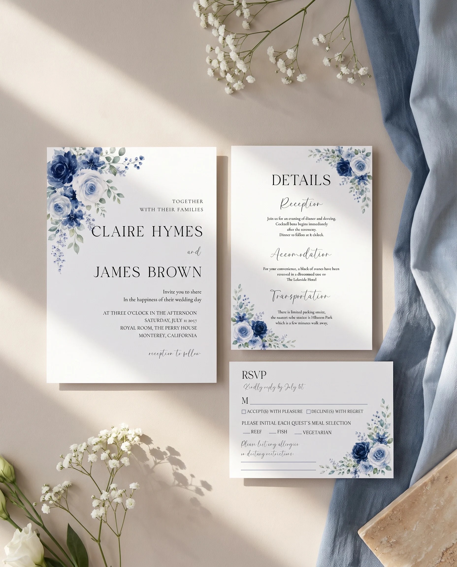 Bluebloom — Invitation Suite