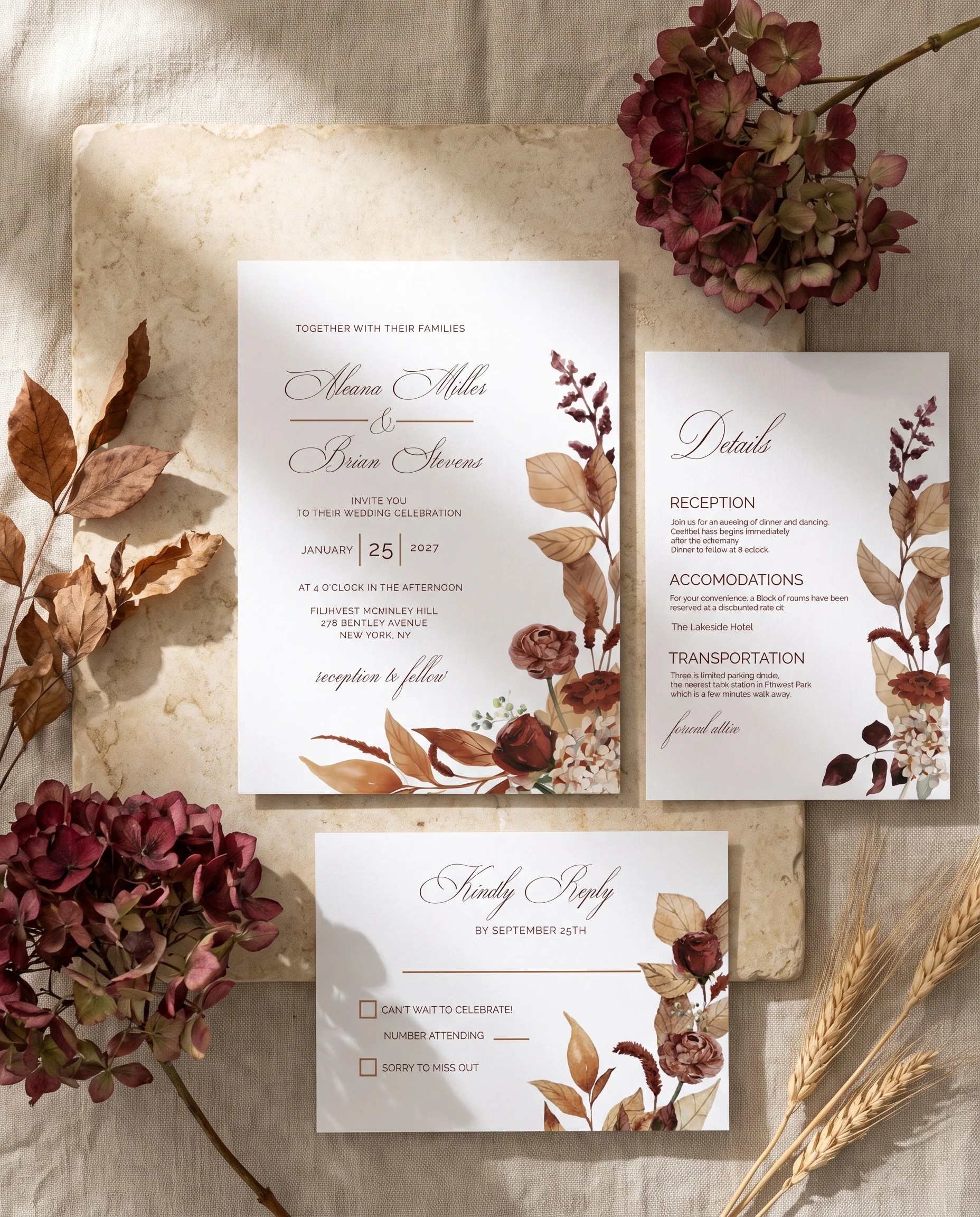 Bramble Row — Invitation Suite