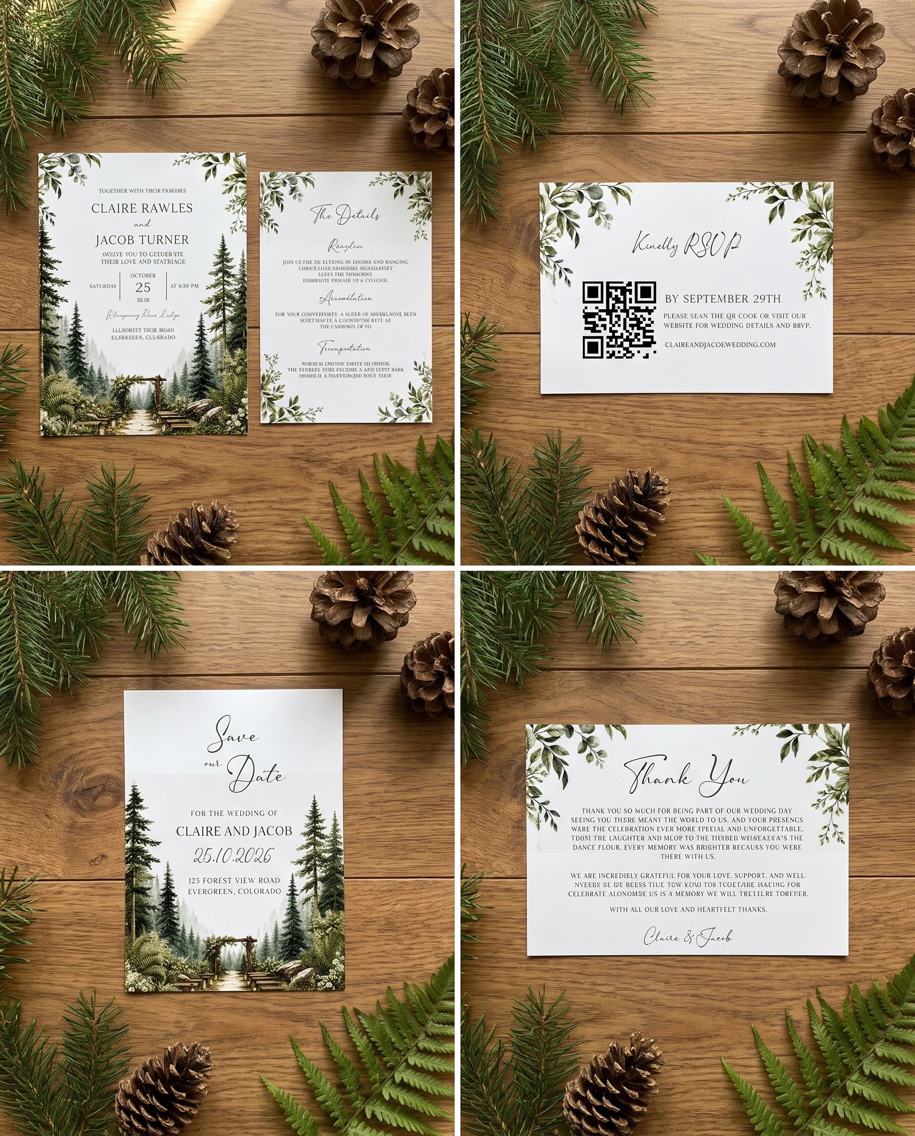 Canopy Grove — Invitation Set