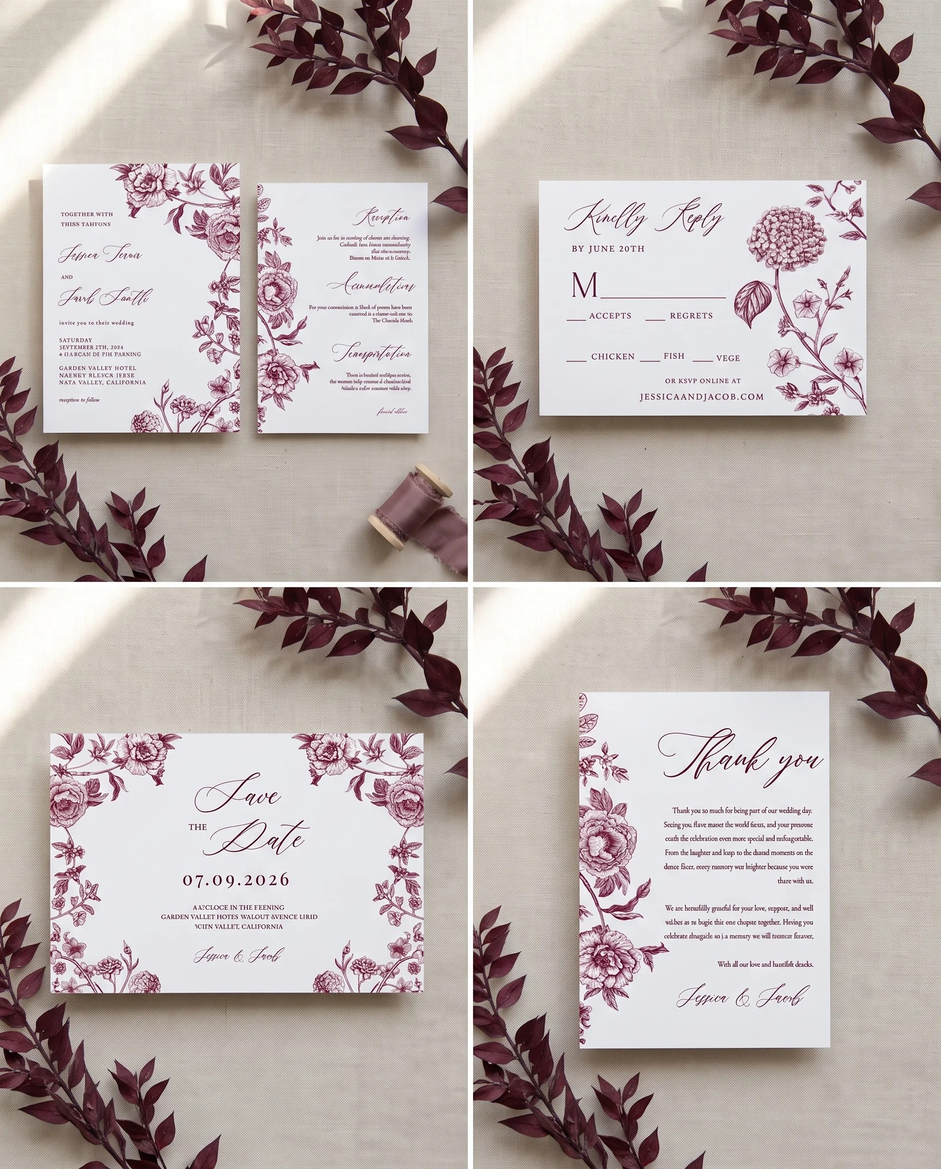 Chantilly — Invitation Set