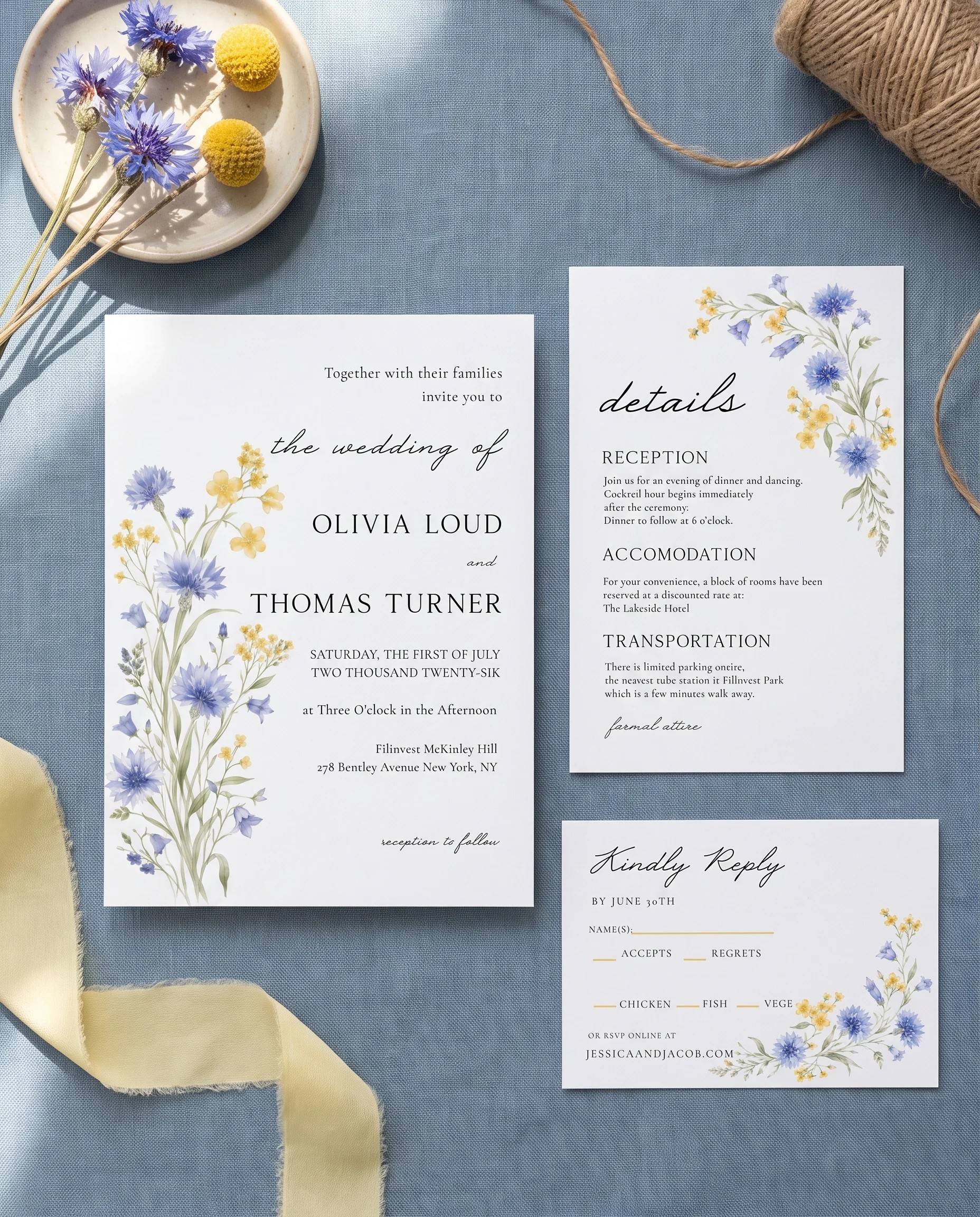 Cornflower — Invitation Suite