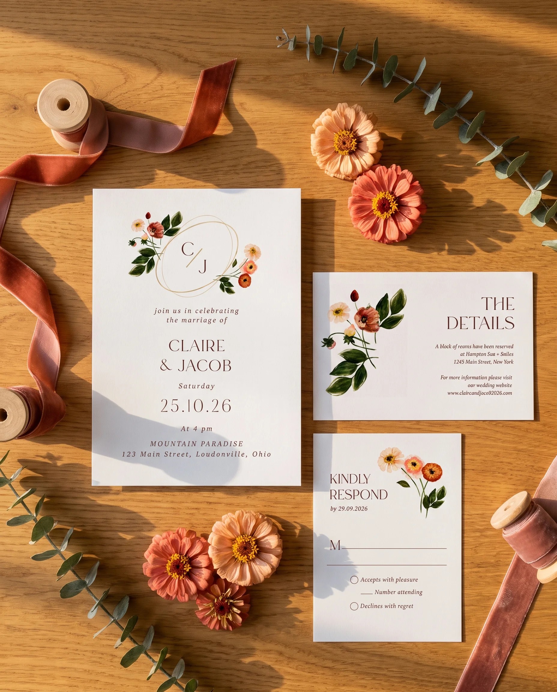 Eucalyptus Bloom — Invitation Suite