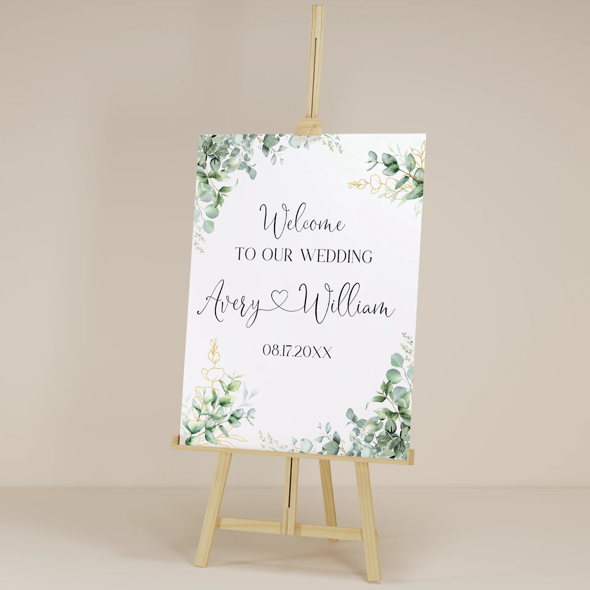Eucalyptus Gold — Welcome Sign
