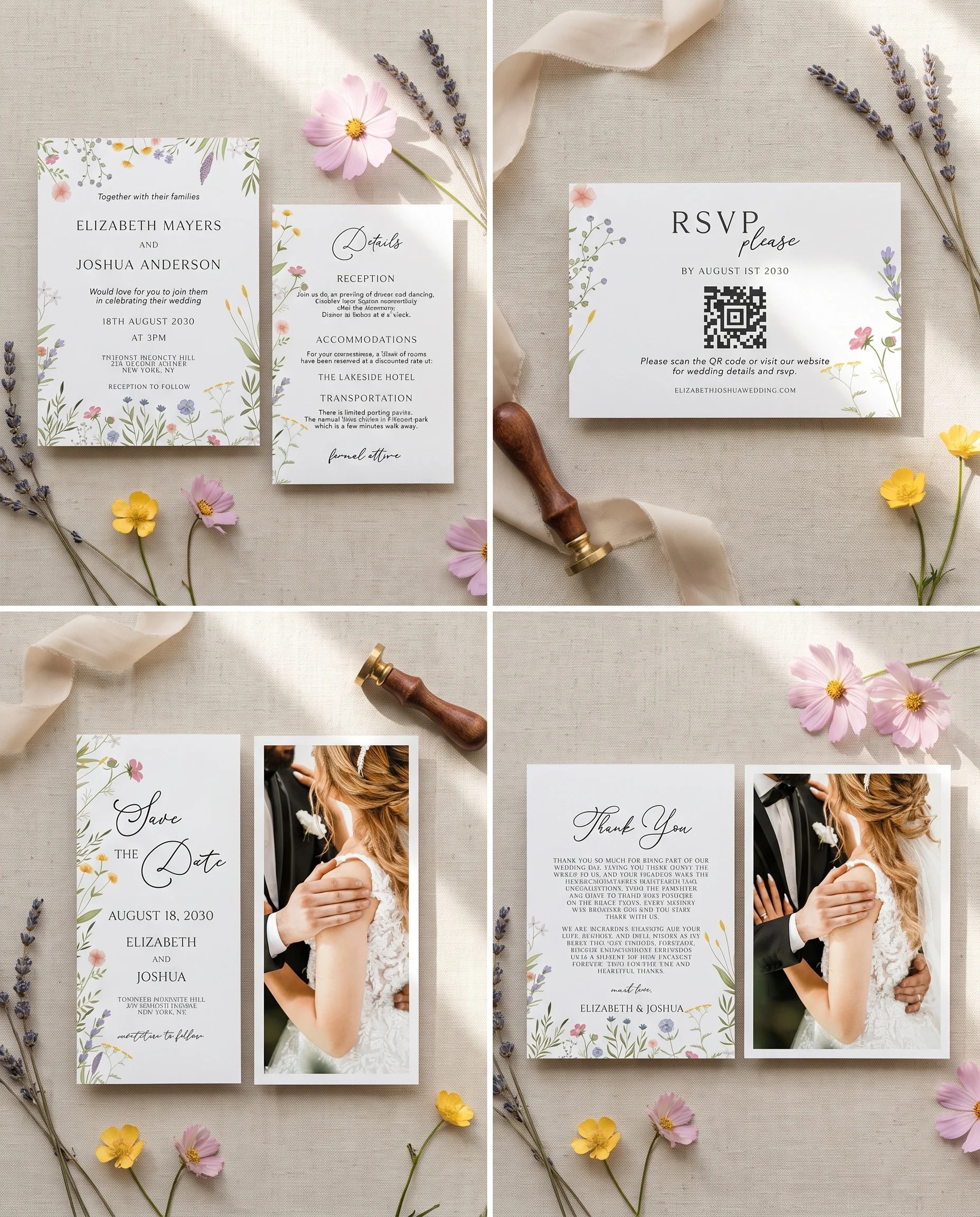 Floret Veil — Invitation Set