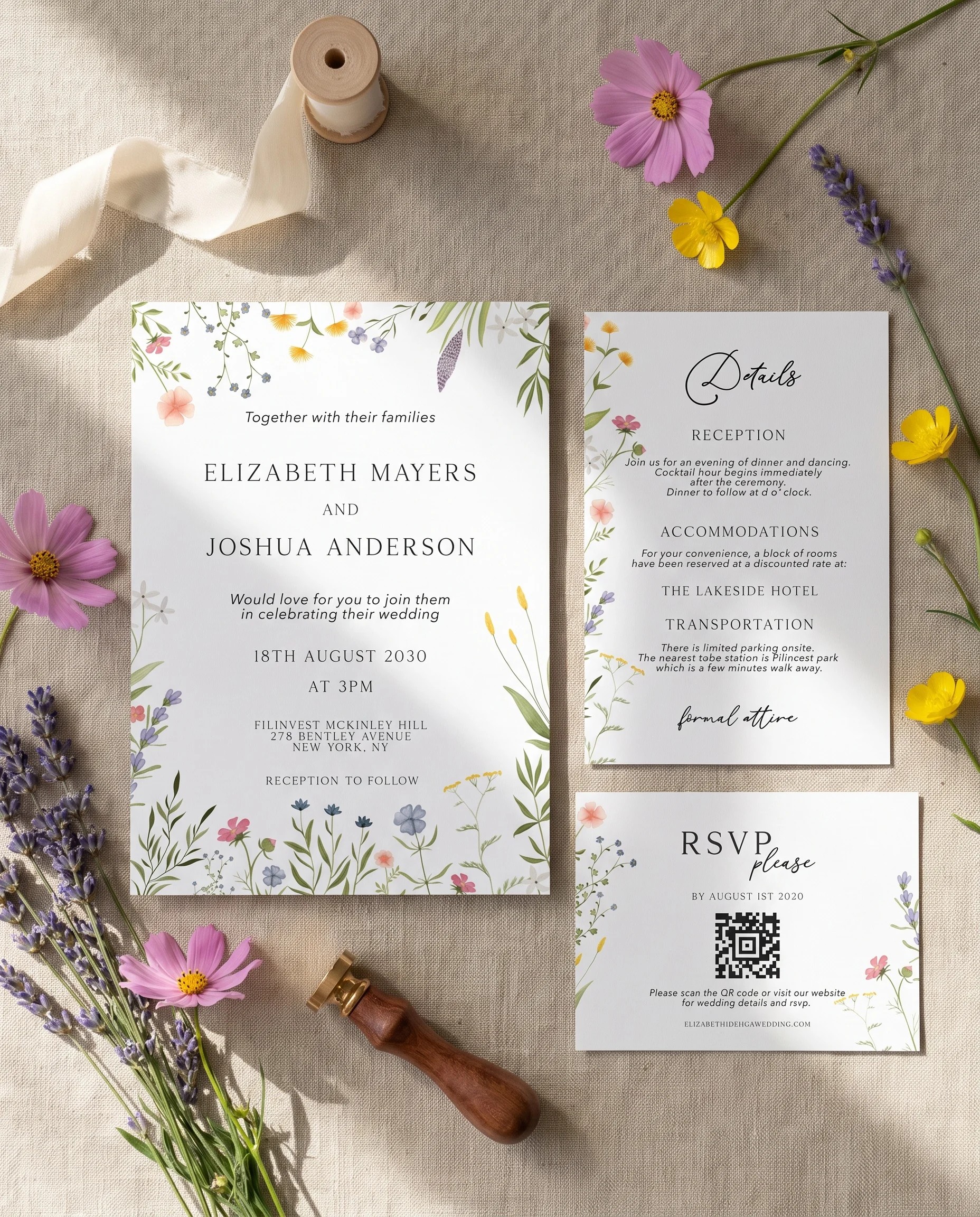 Floret Veil — Invitation Suite