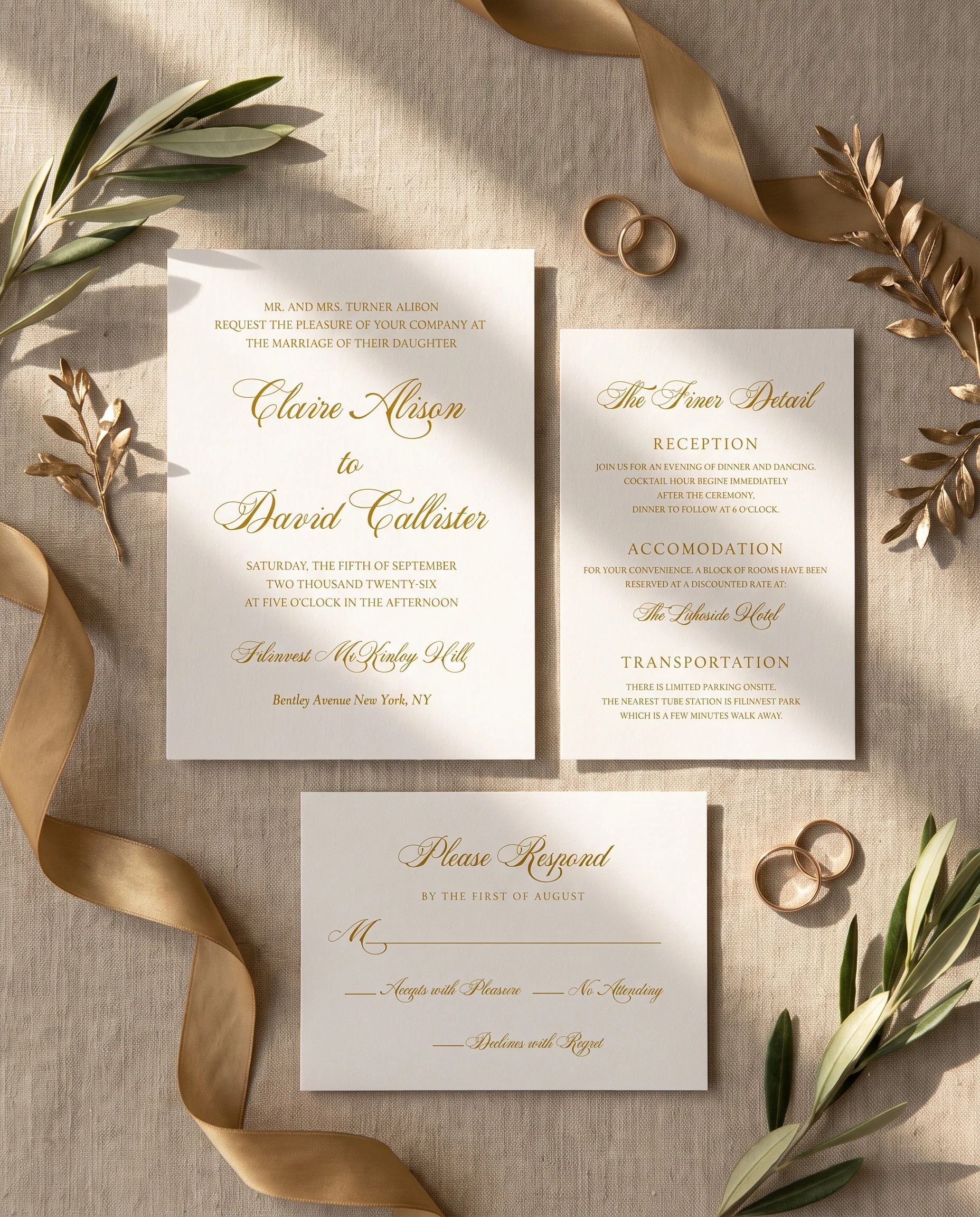 Gilded Arrow — Invitation Suite