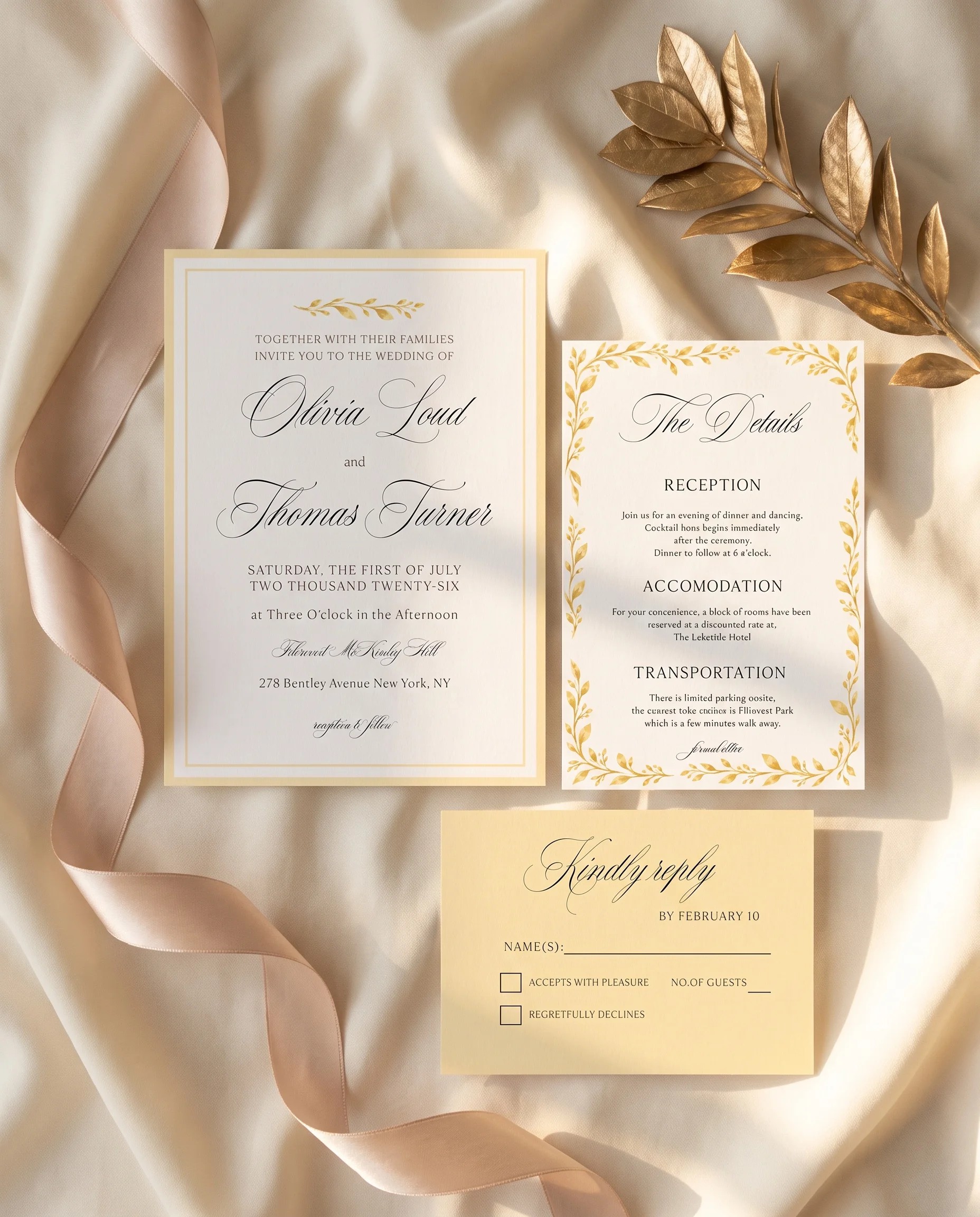 Gilded Bough — Invitation Suite