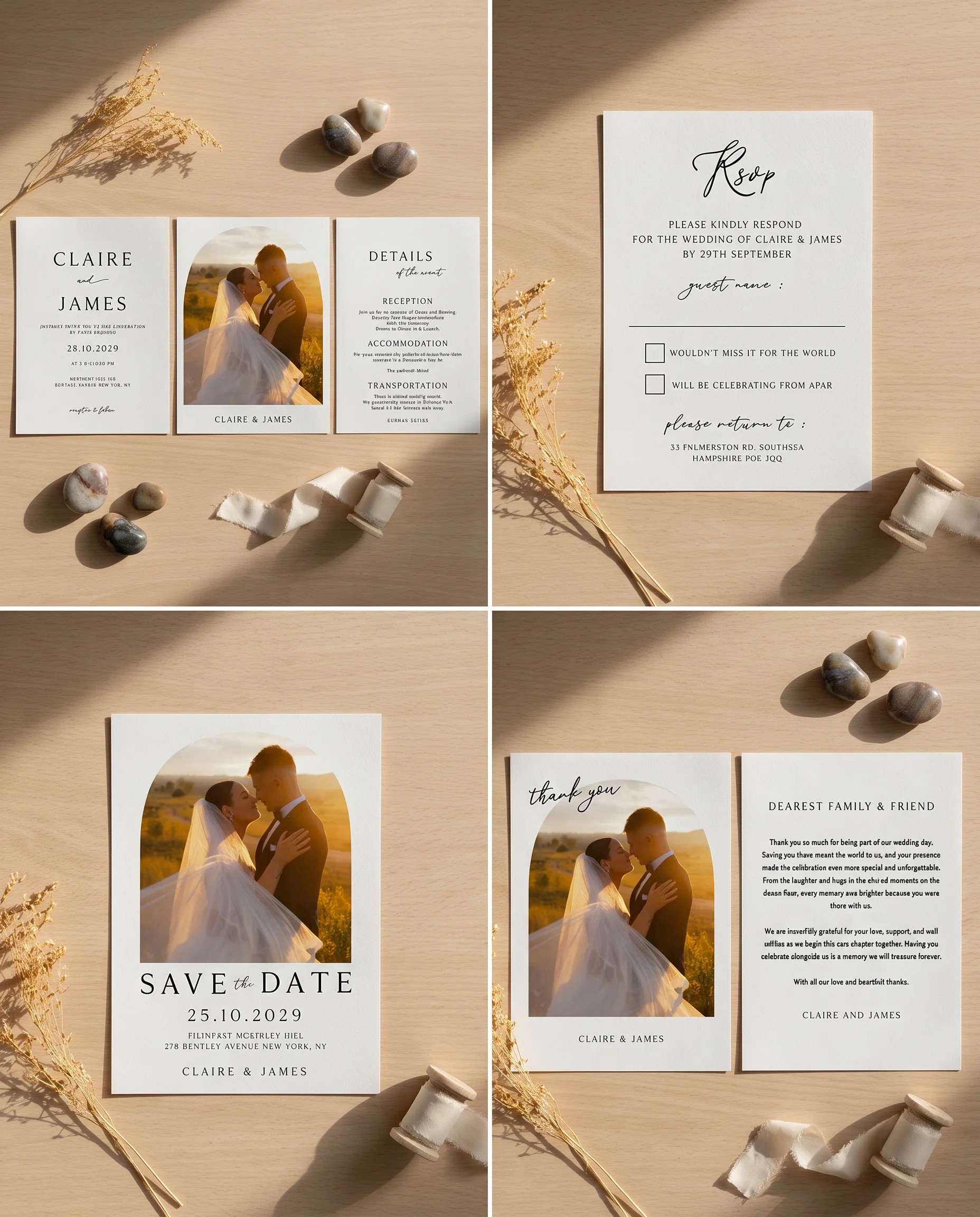 Halo Arch — Invitation Set