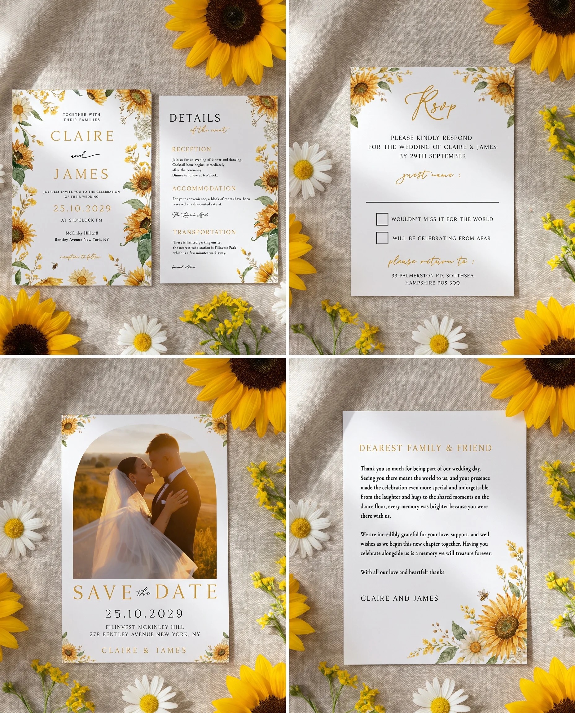 Honeyfield — Invitation Set