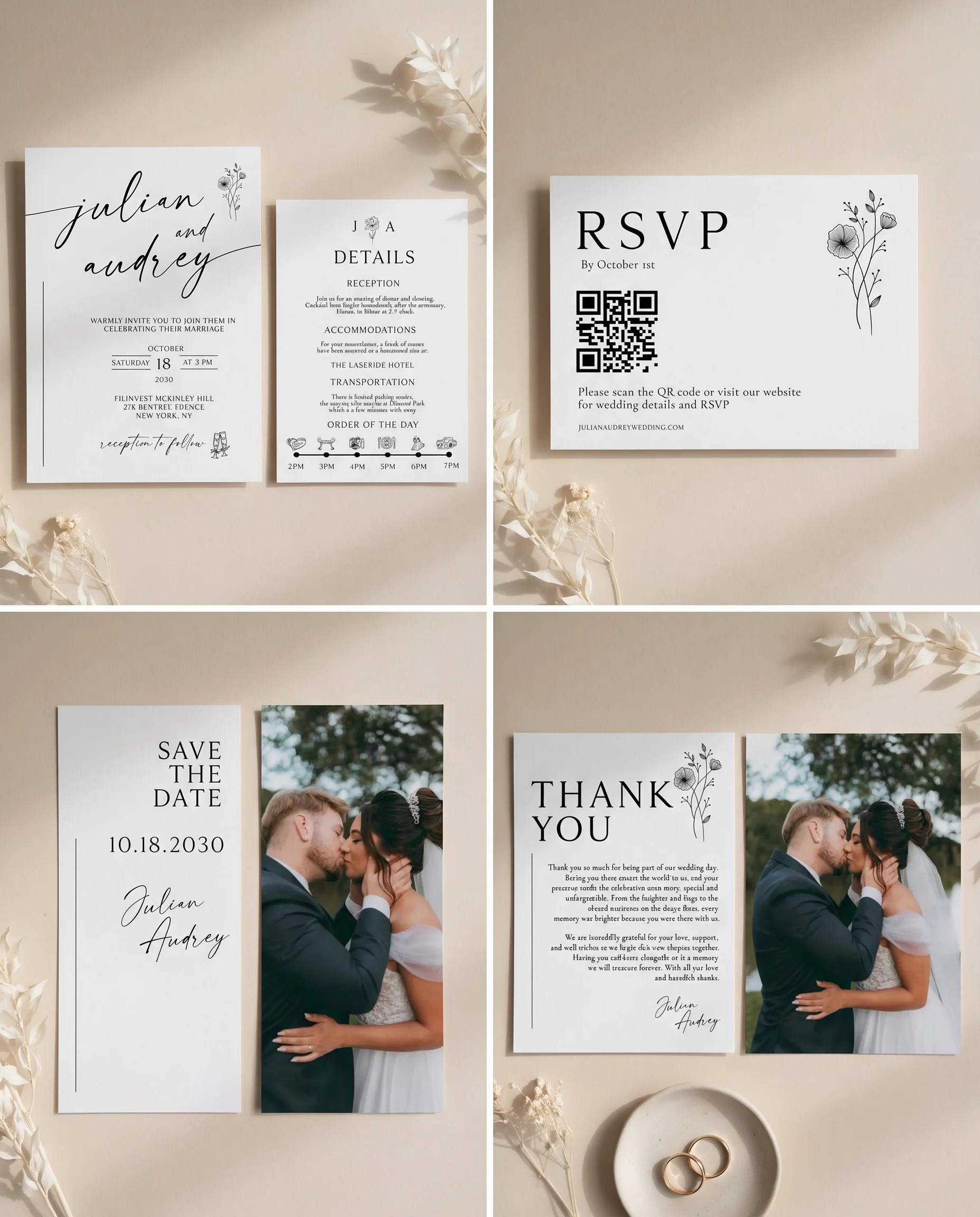 Hush Bloom — Invitation Set
