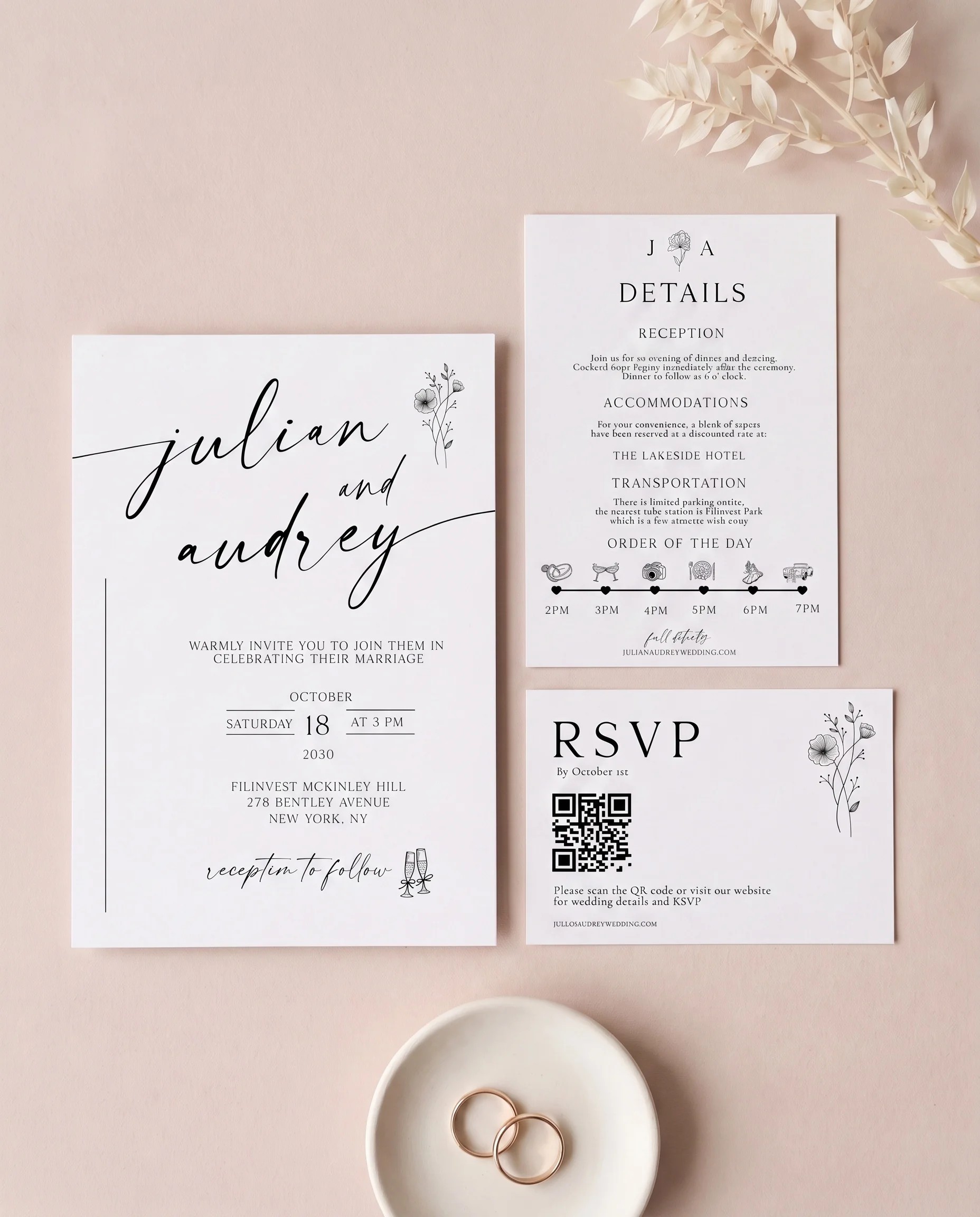Hush Bloom — Invitation Suite