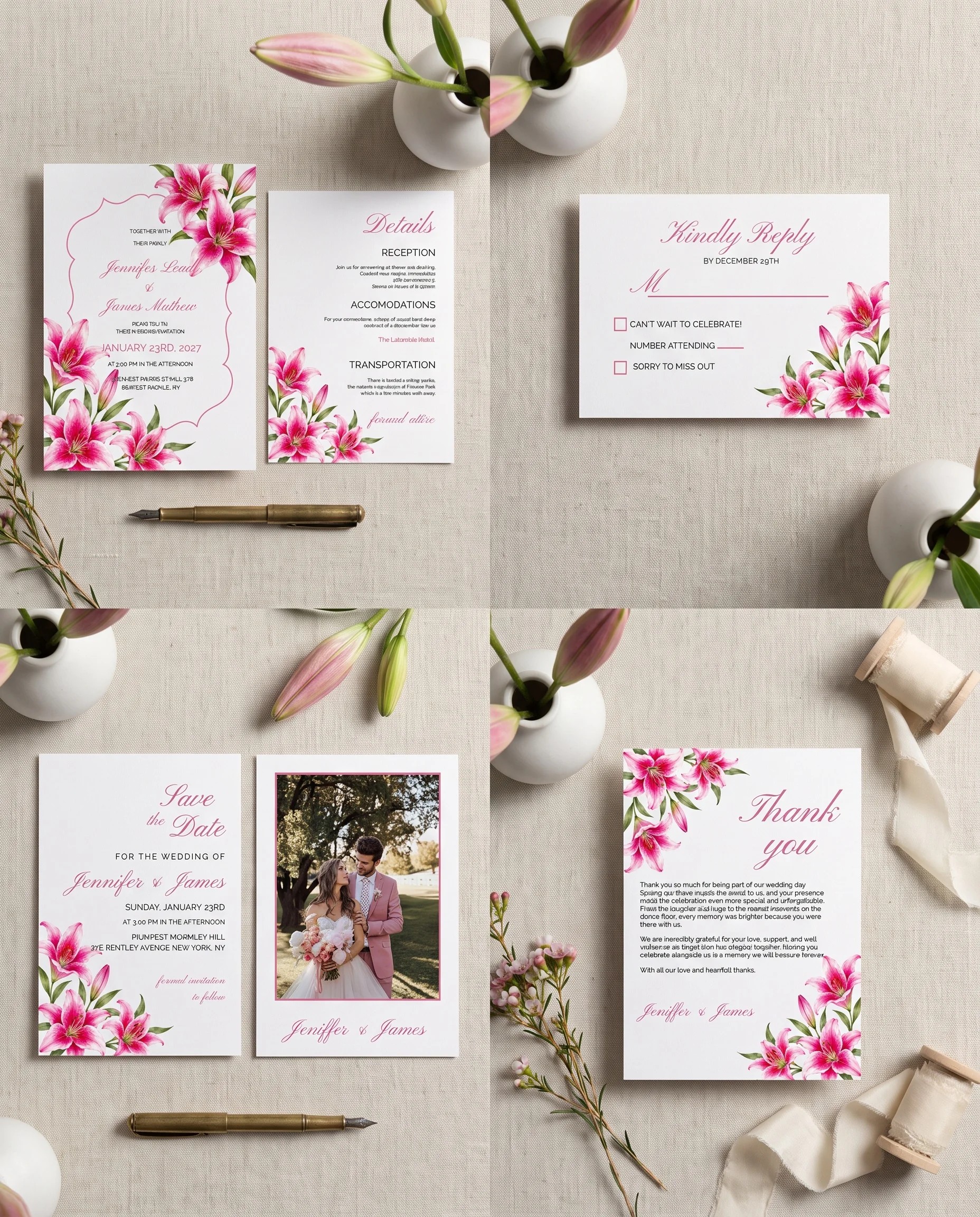 Lily Bloom — Invitation Set
