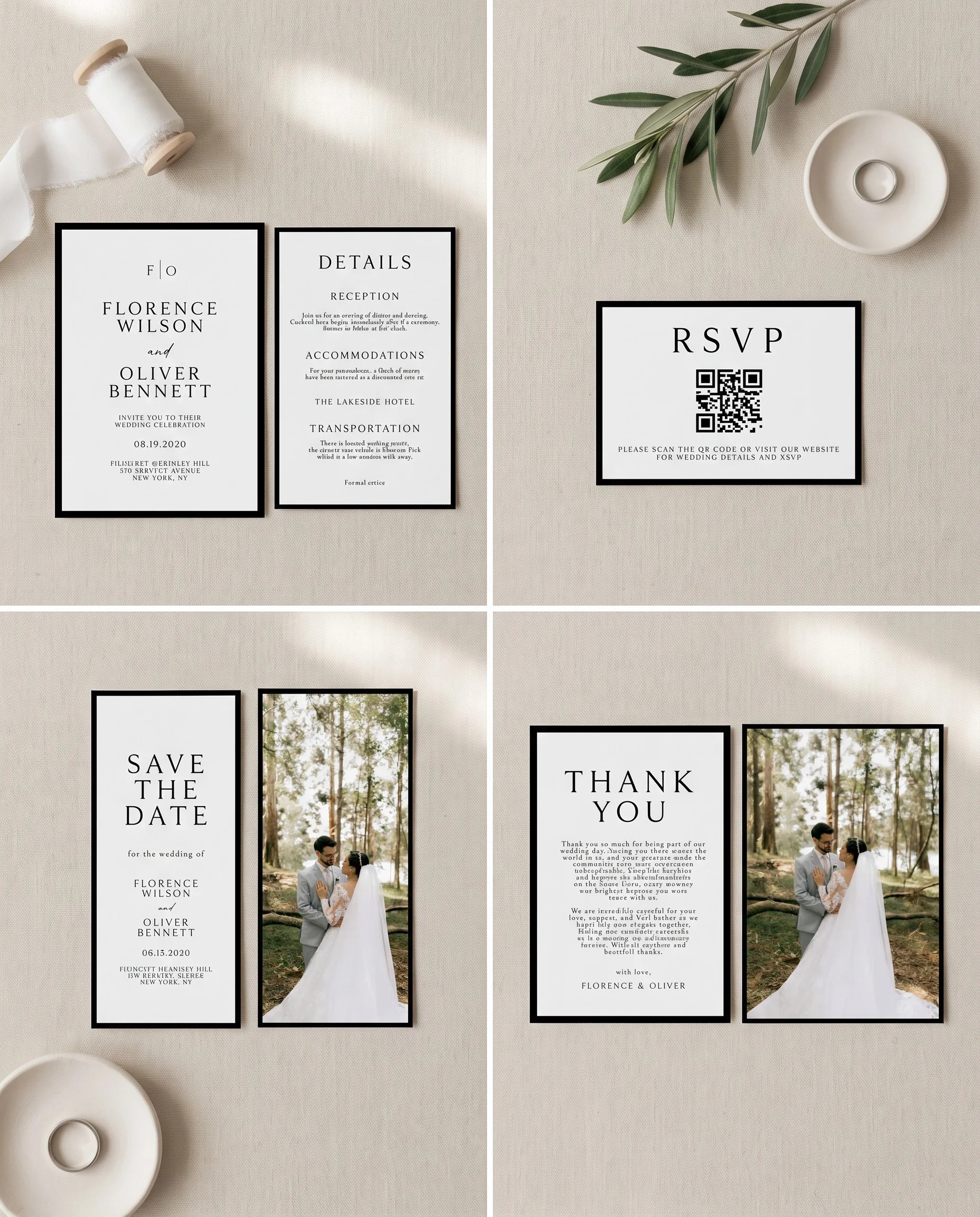 Lumen Frame — Invitation Set
