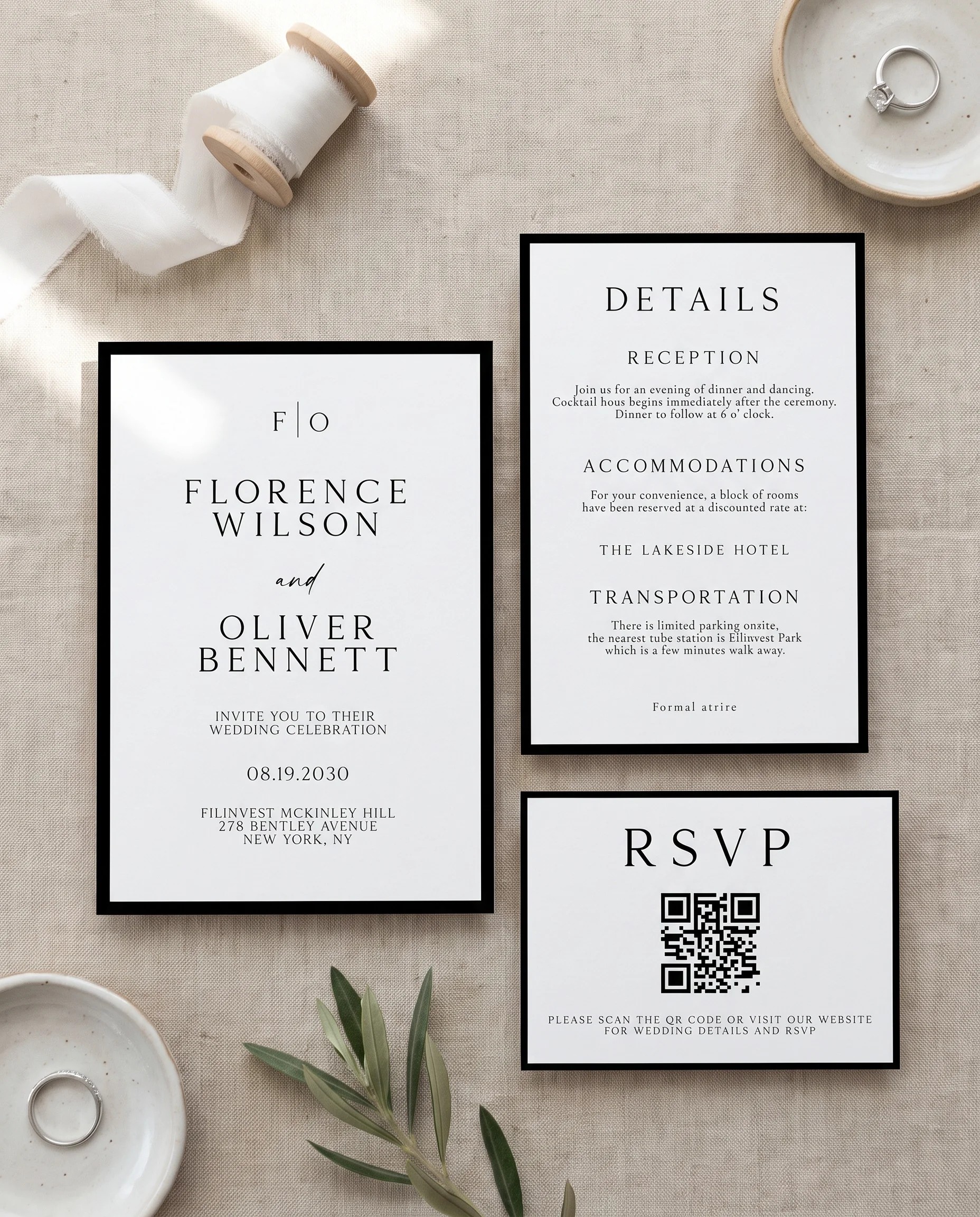 Lumen Frame — Invitation Suite