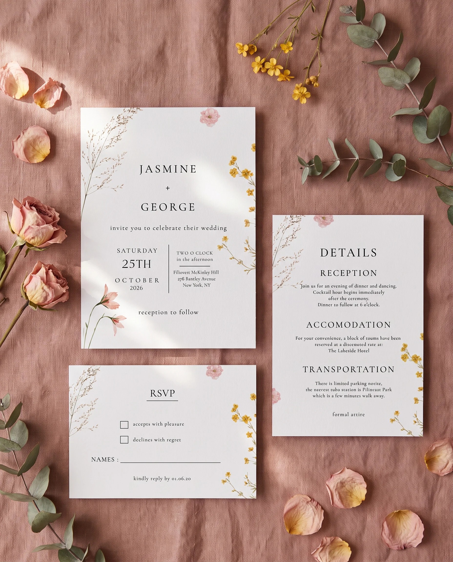 Marigold Petal — Invitation Suite