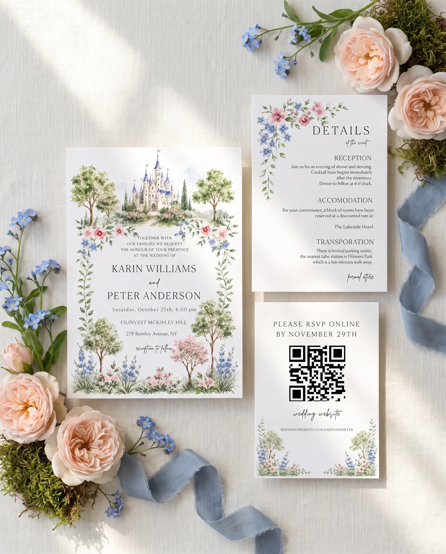 Meadow Spire — Invitation Suite