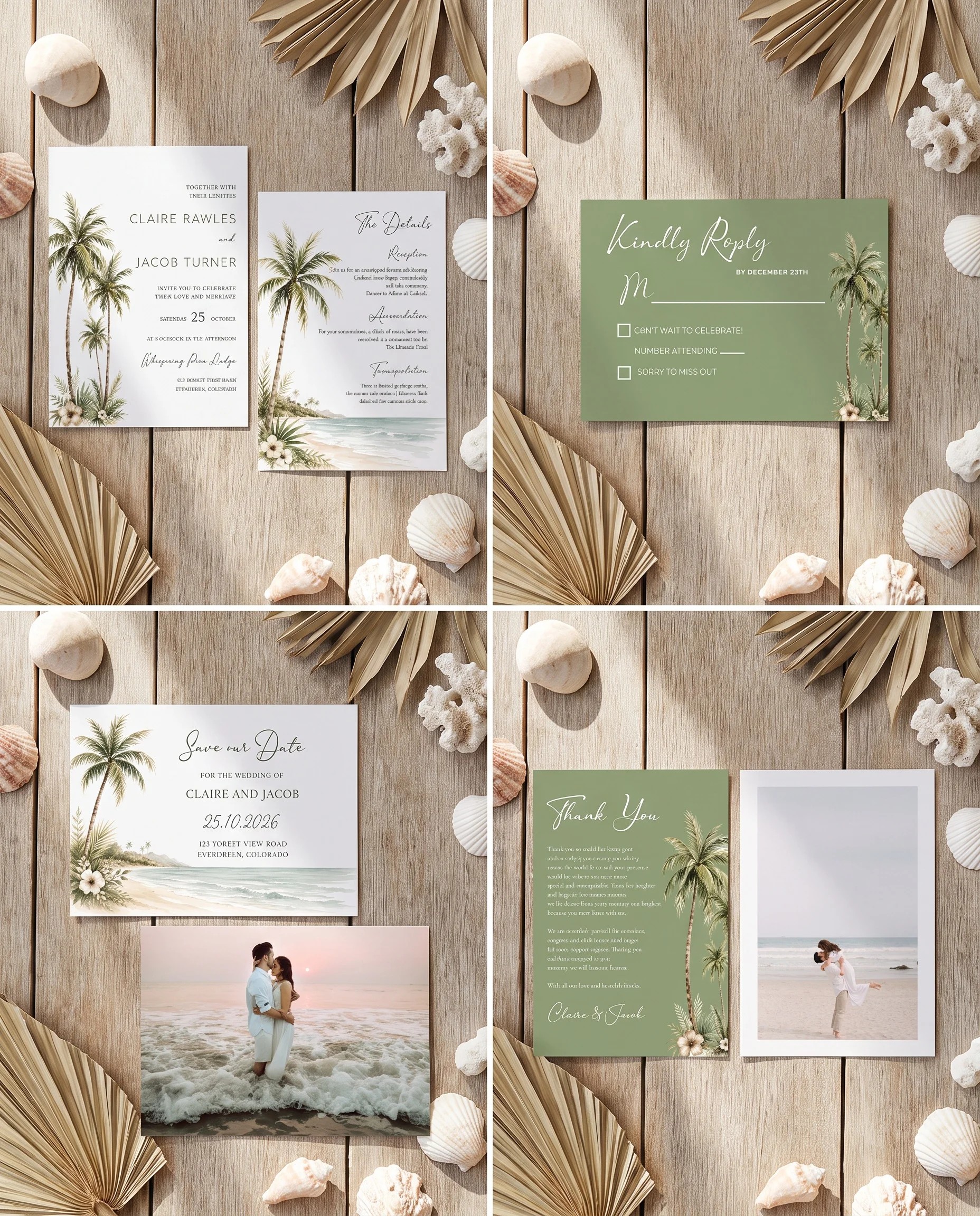 Palmetto Shore — Invitation Set