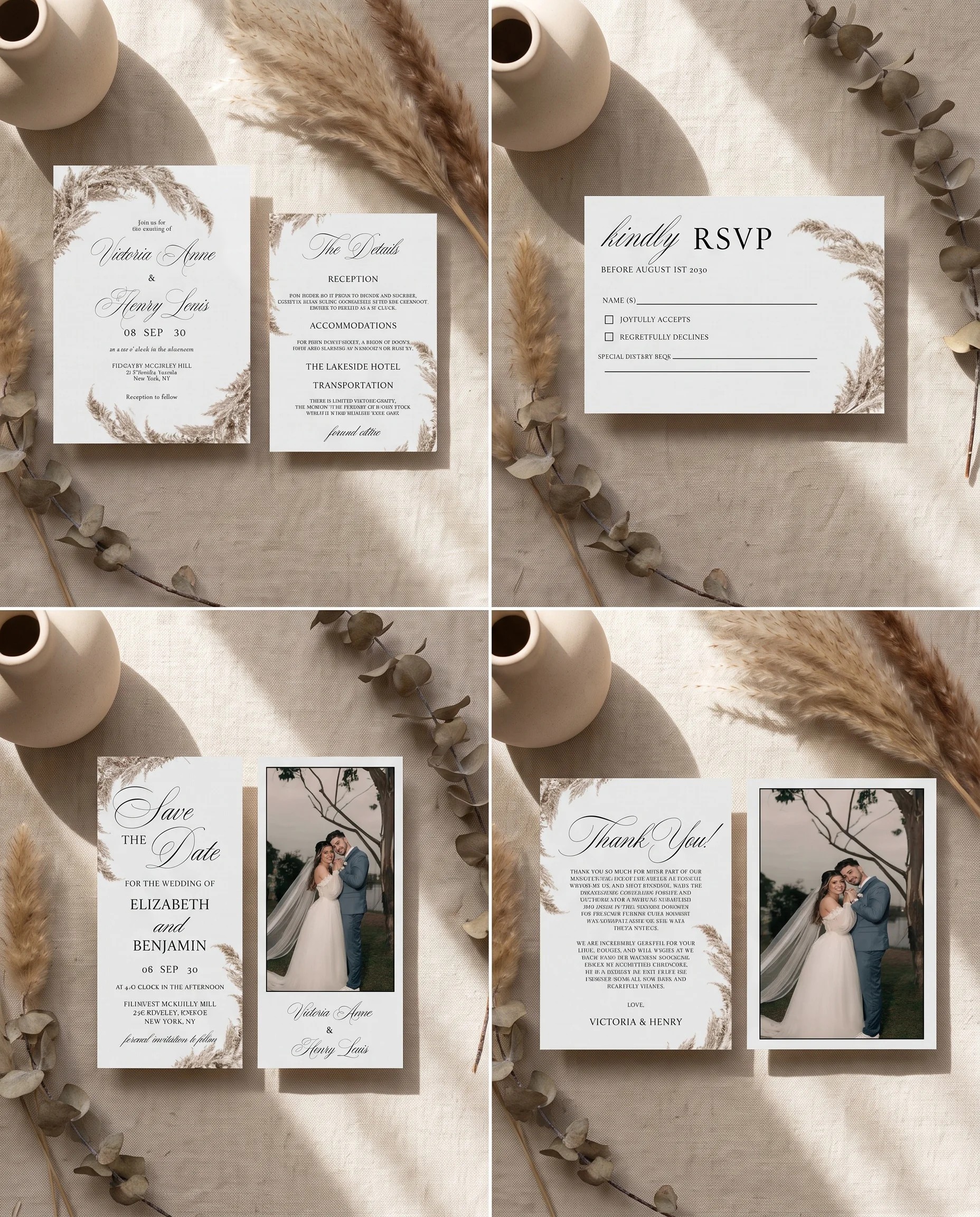 Pampas — Invitation Set