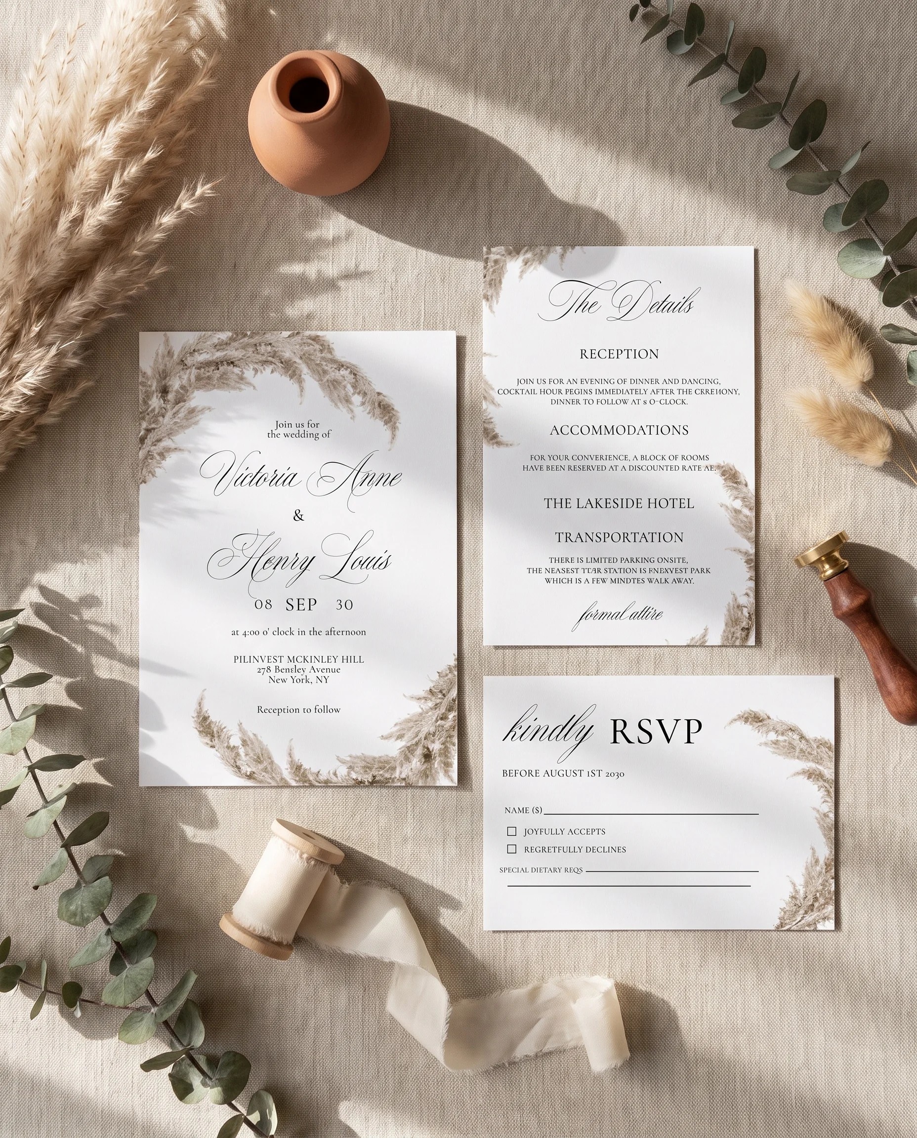 Pampas — Invitation Suite