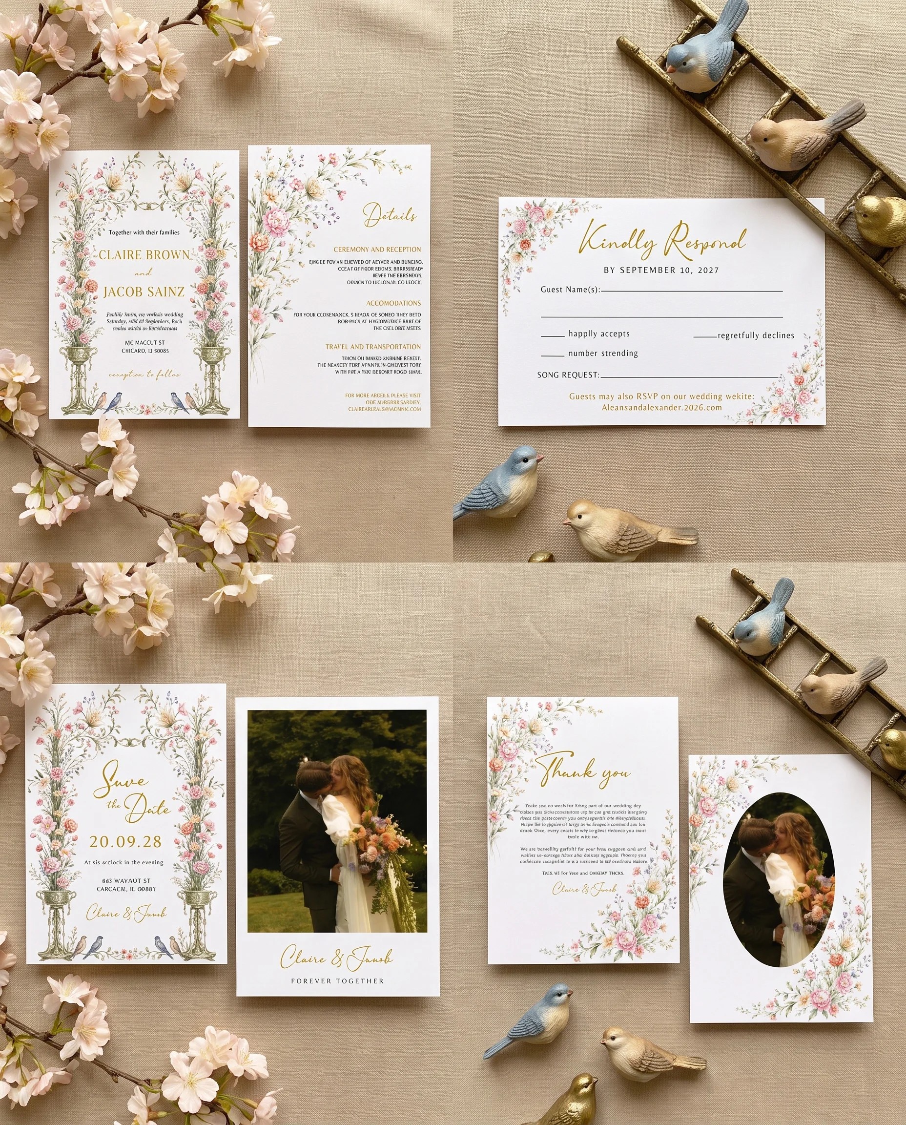 Petal Arbor — Invitation Set