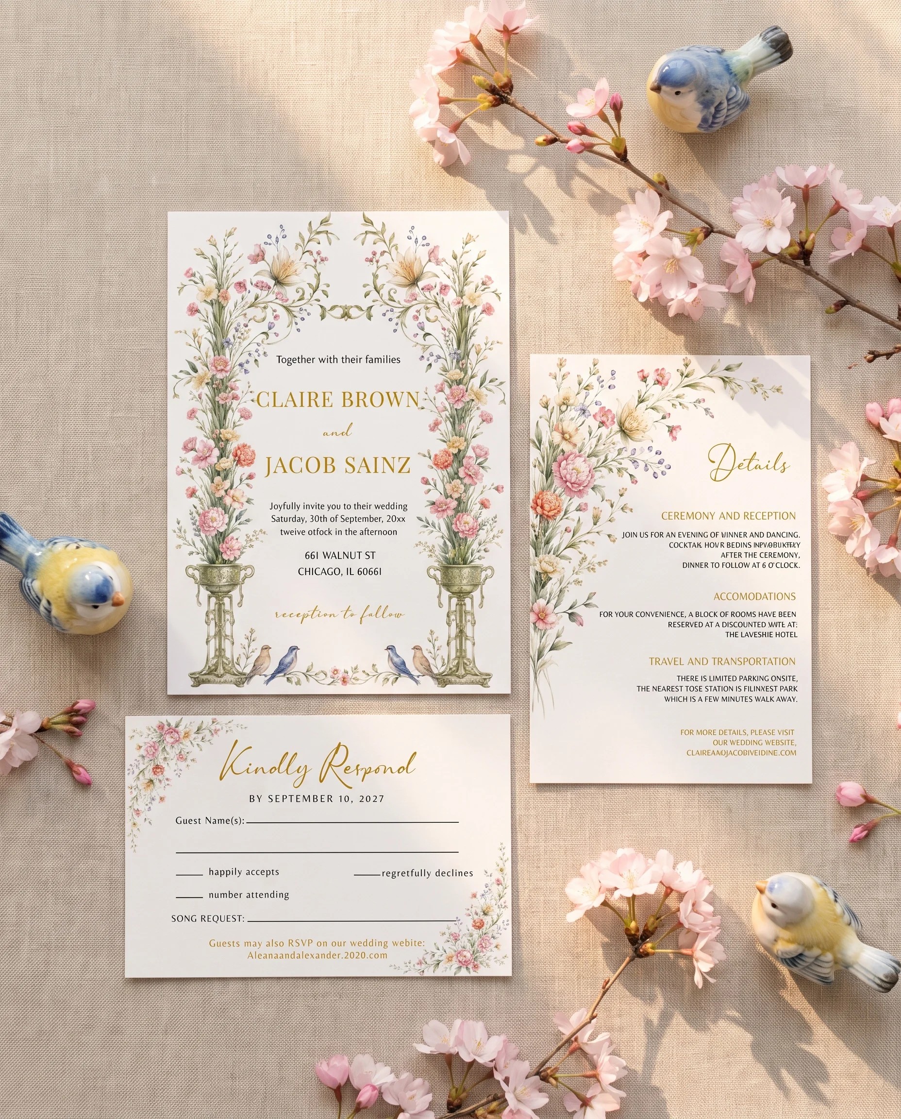 Petal Arbor — Invitation Suite
