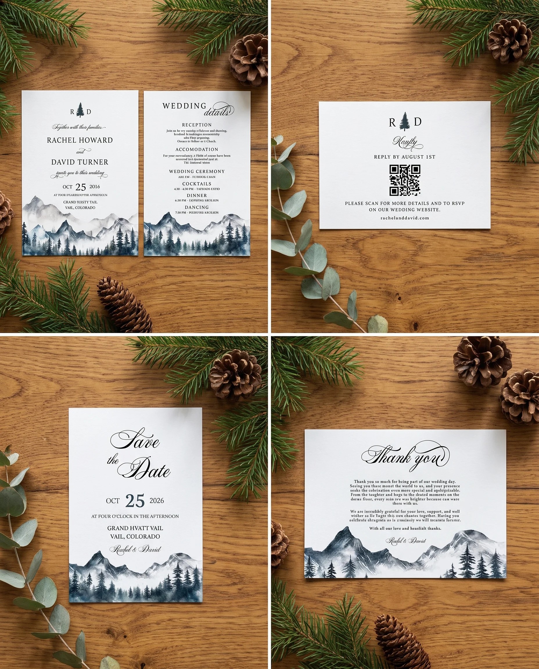 Pinecrest — Invitation Set