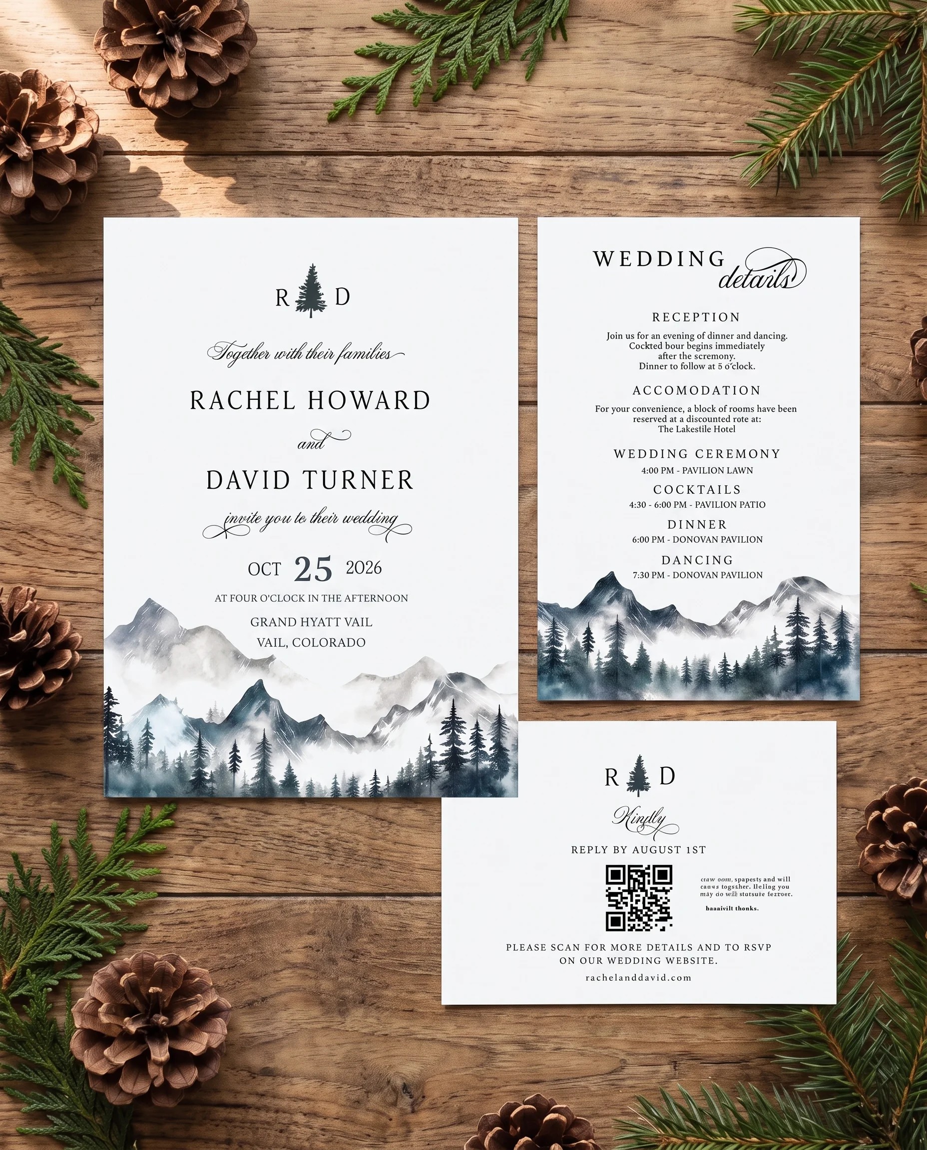Pinecrest — Invitation Suite