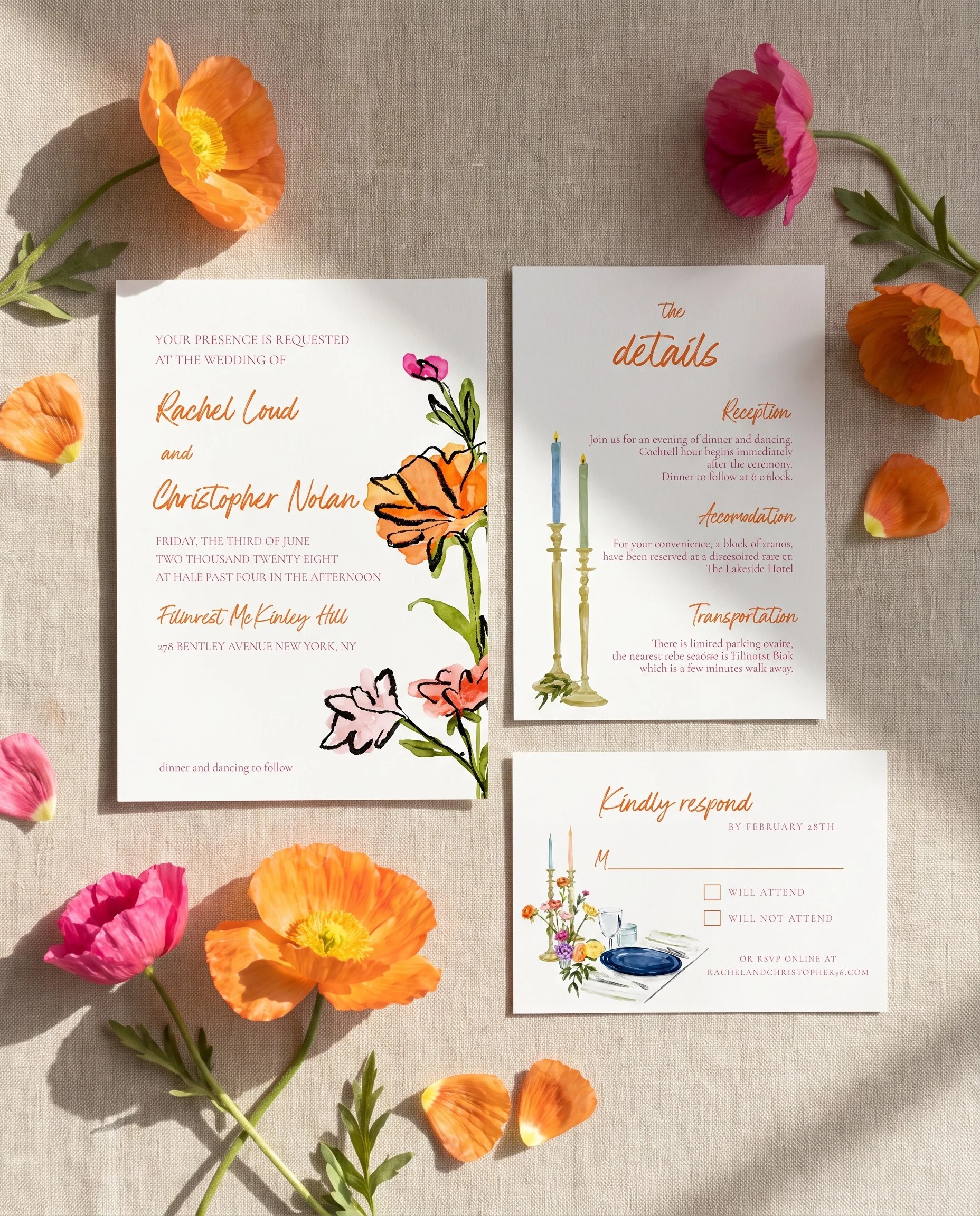 Poppy Court — Invitation Suite