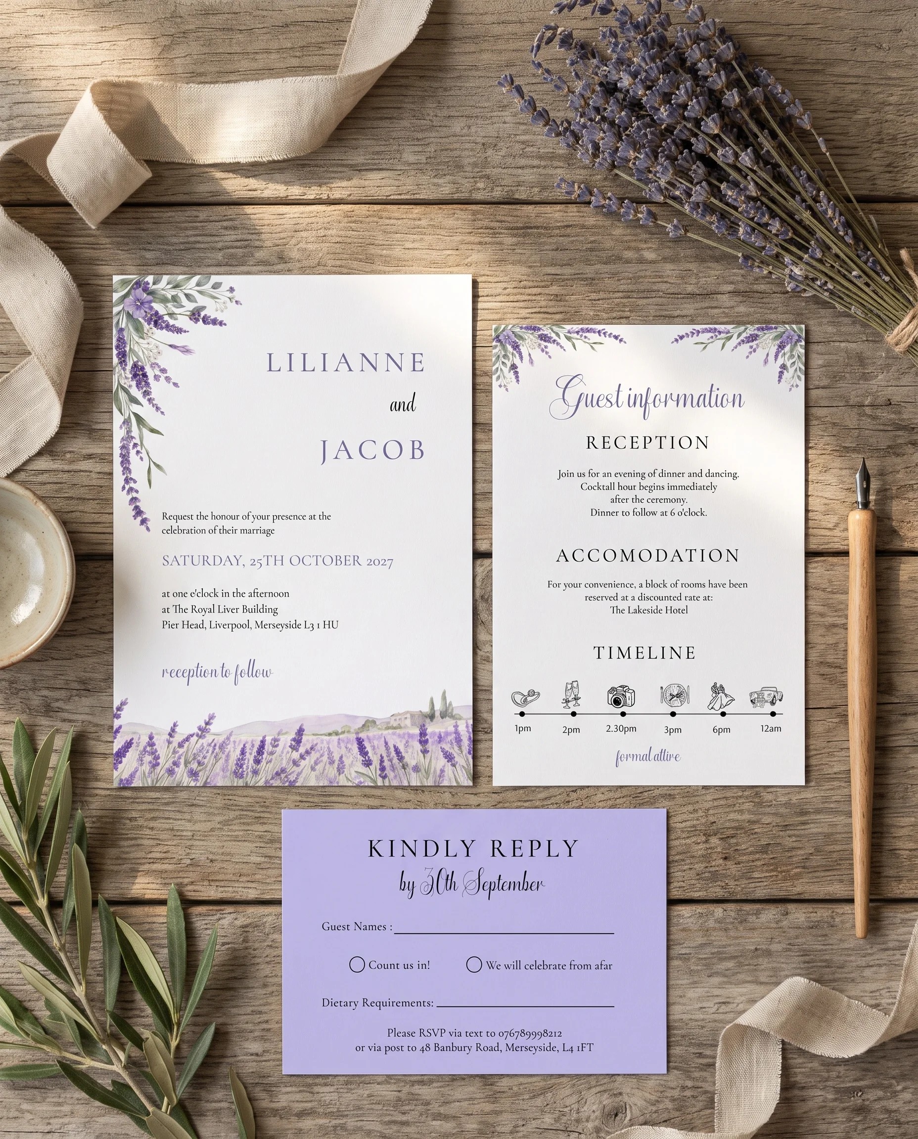 Provence Fields — Invitation Suite