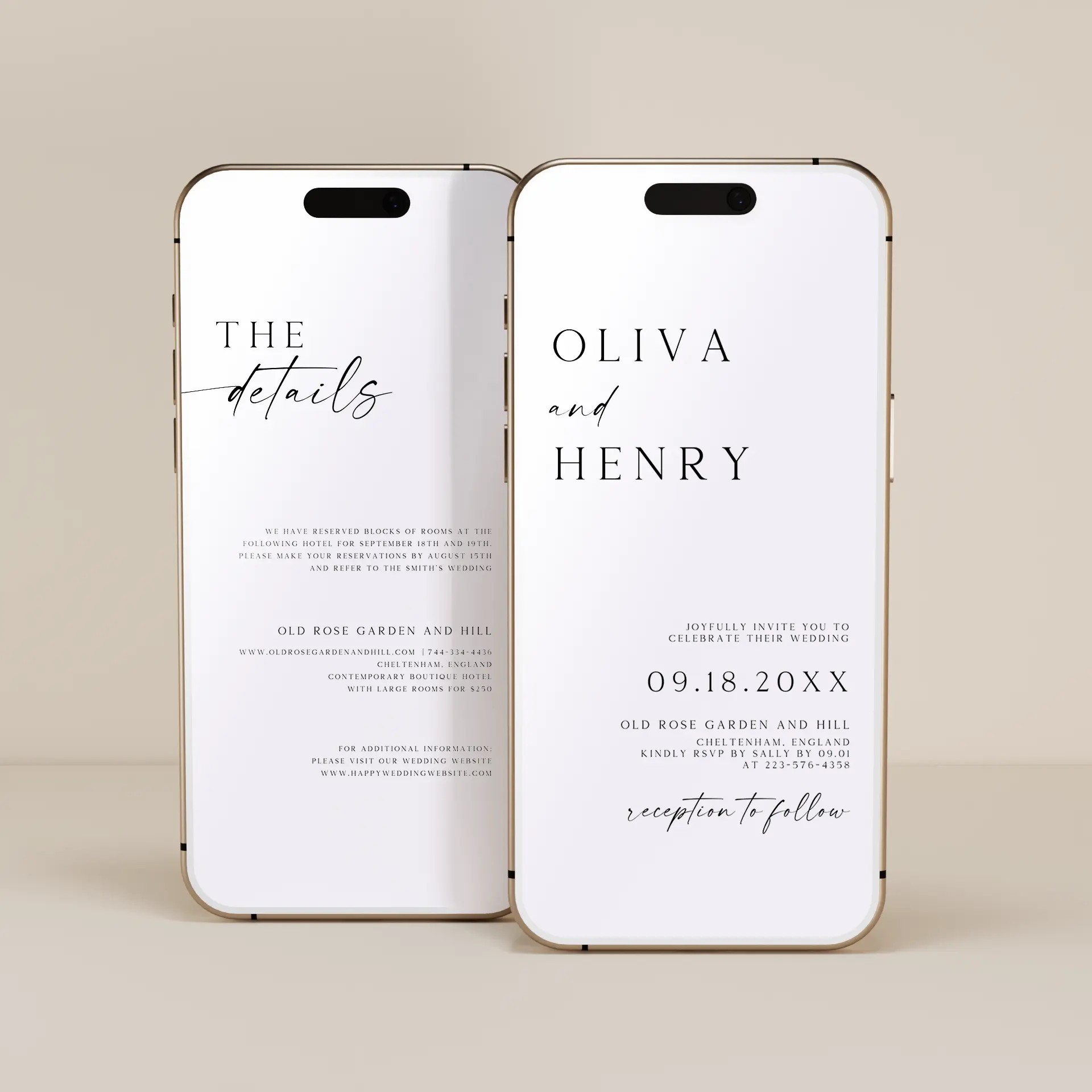 Tap — Wedding E-Invite
