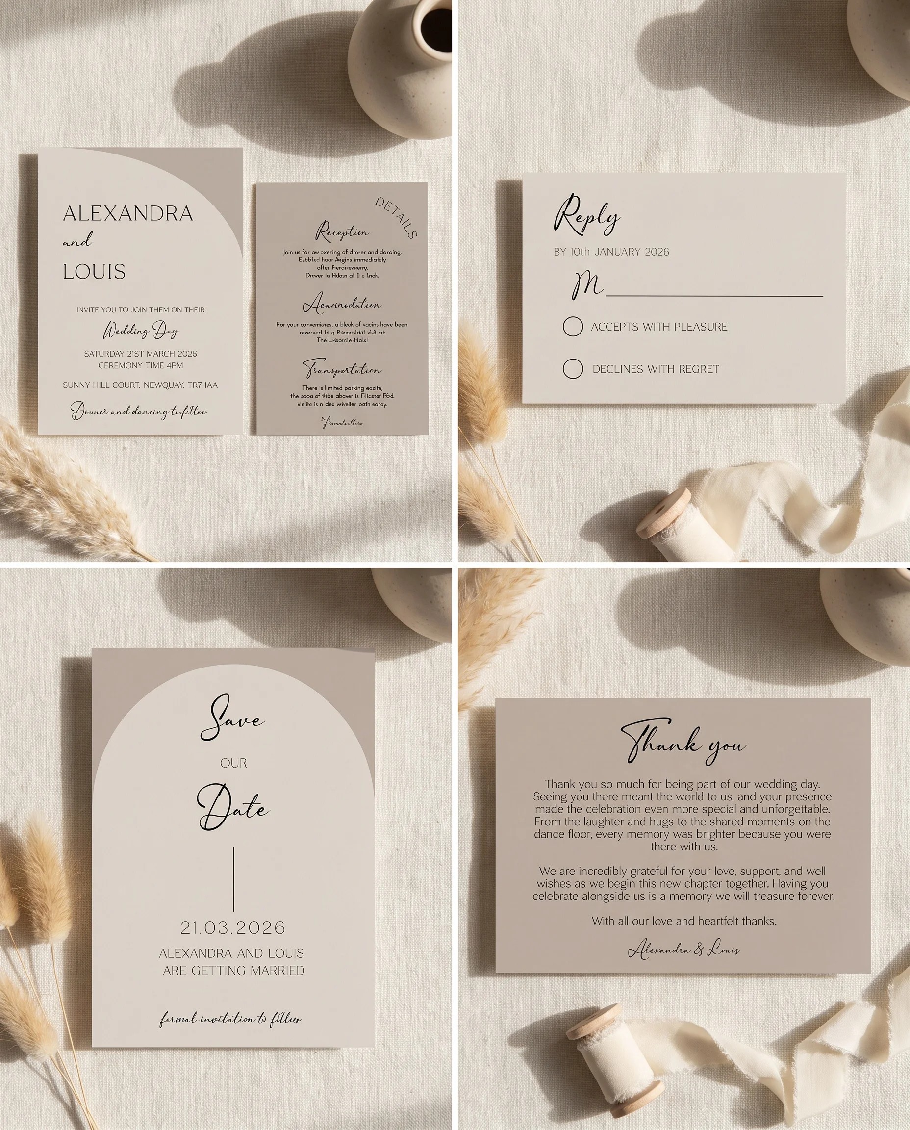 Tassel Arc — Invitation Set