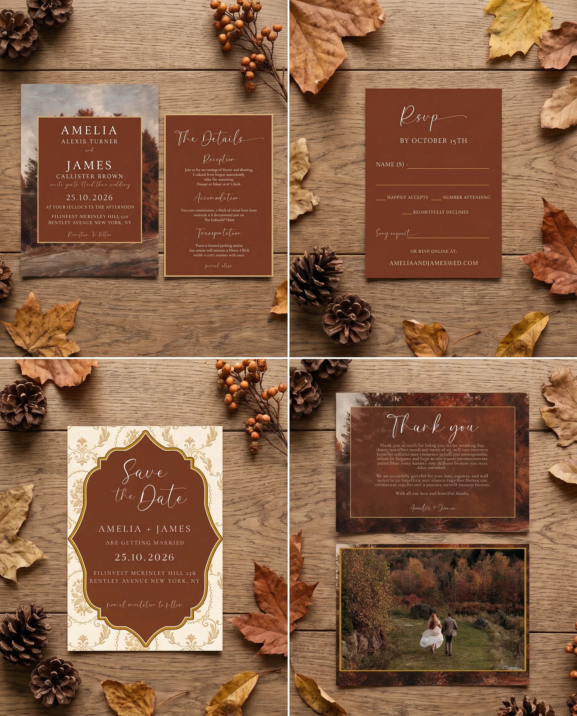 Timberline Reverie — Invitation Set