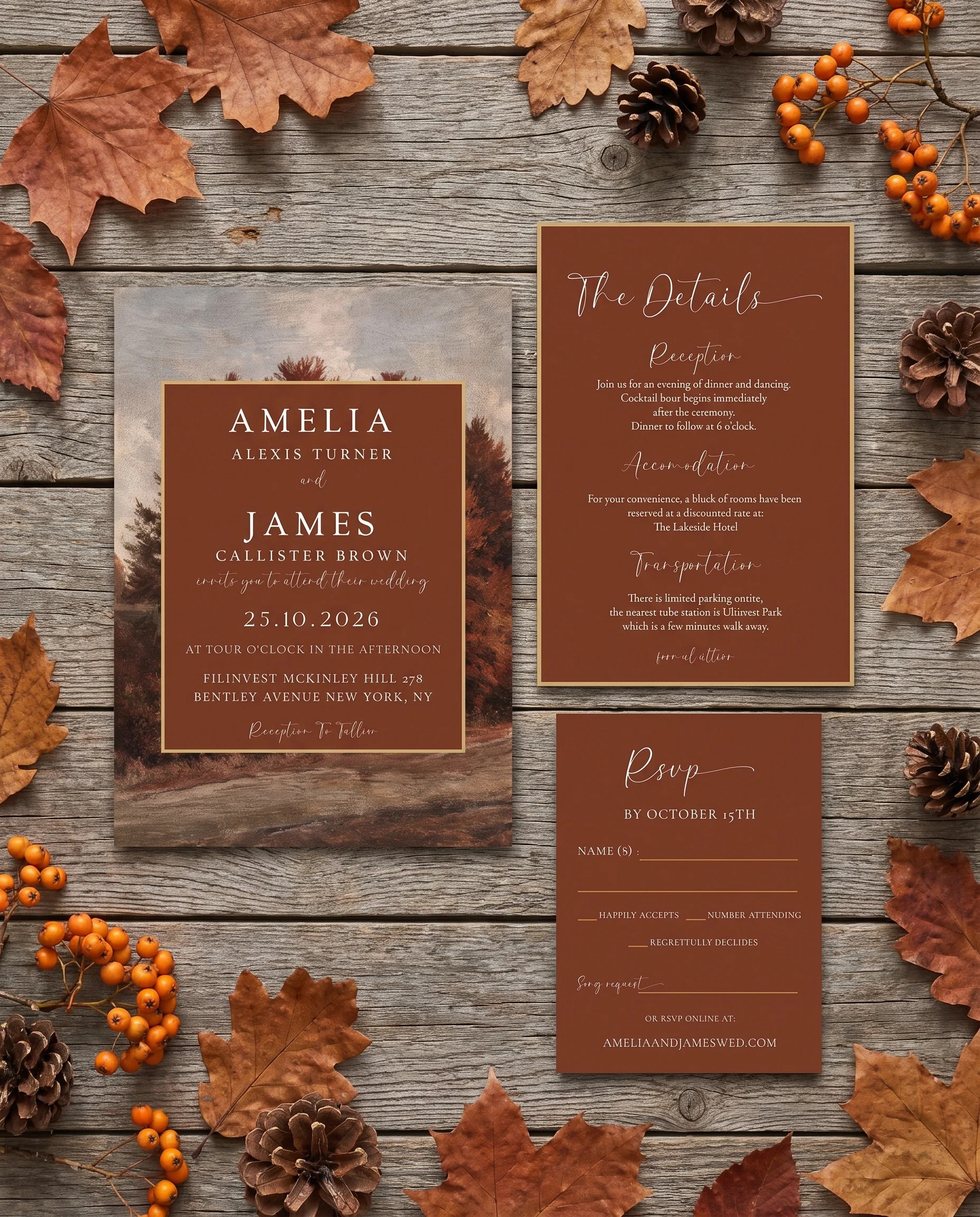 Timberline Reverie — Invitation Suite